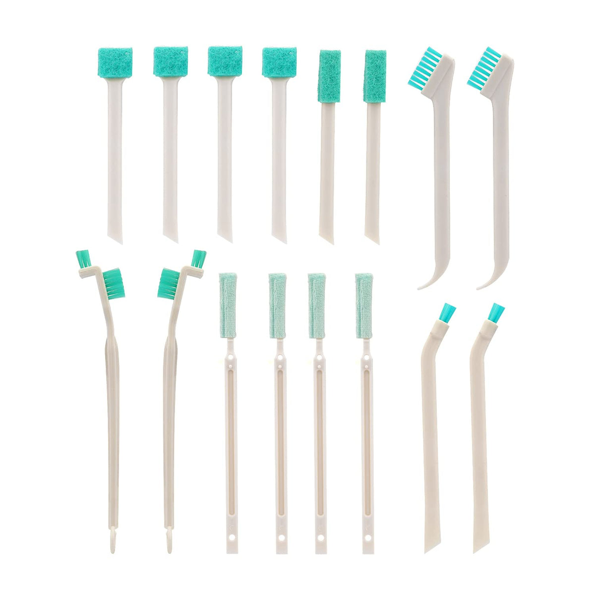 Savita 16Pcs Small Household Cleaning Brushes, Tiny Cleaning Brush Set Micro Scrubber 8 In 1 Detail Sponge Cleaning Brush Small