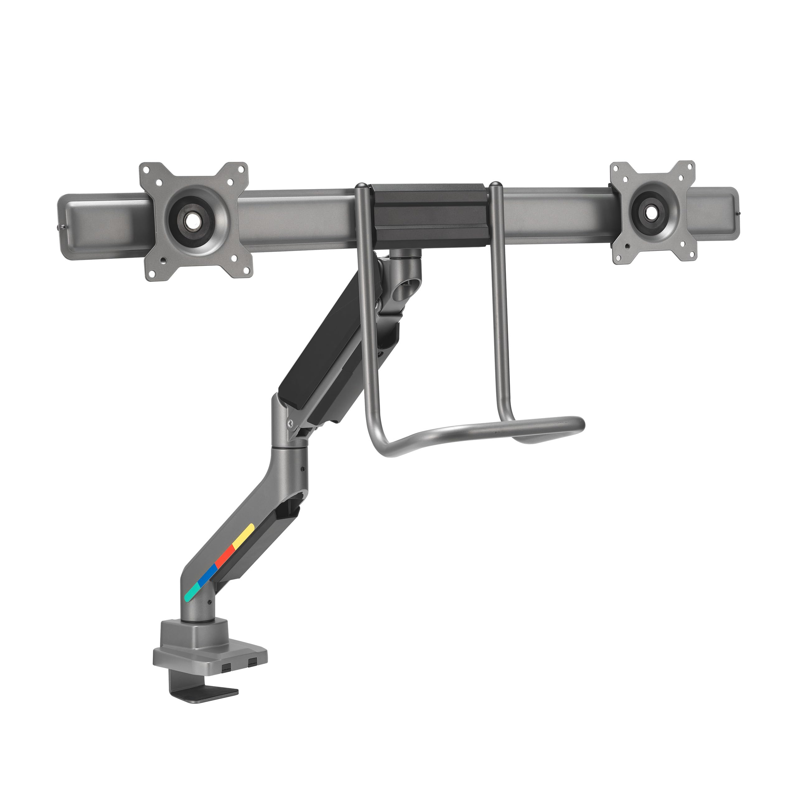 Smartfit Dual Monitor Arm With Crossbar And Handle