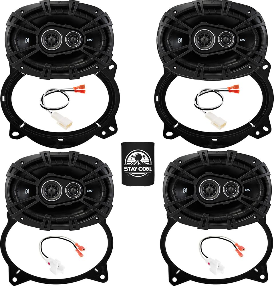 KICKER Front Door & Rear Deck 6x9 Speakers for Toyota Camry (w/o JBL) 07-11 Upgrade Kit - 2 Pairs of DS Series 6x9 Inch 3-Way Sp