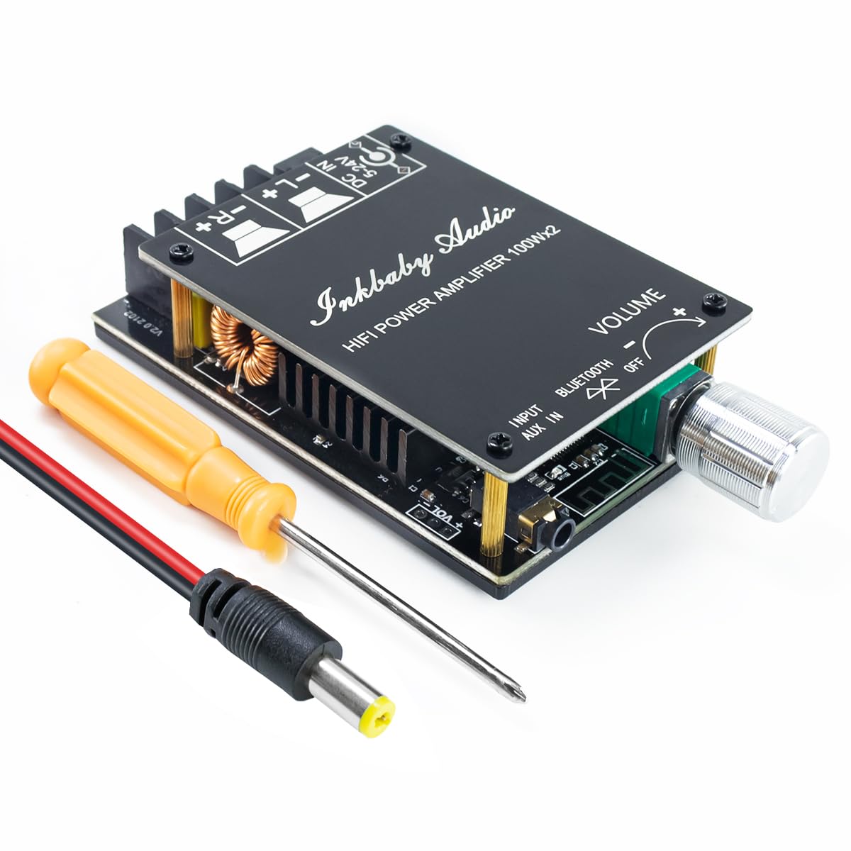 200W Bluetooth 5.0 Amplifier Board Tpa3116D2 100W+100W Stereo Dual Channel Amp Board Audio Receiver For Home Diy Speakers