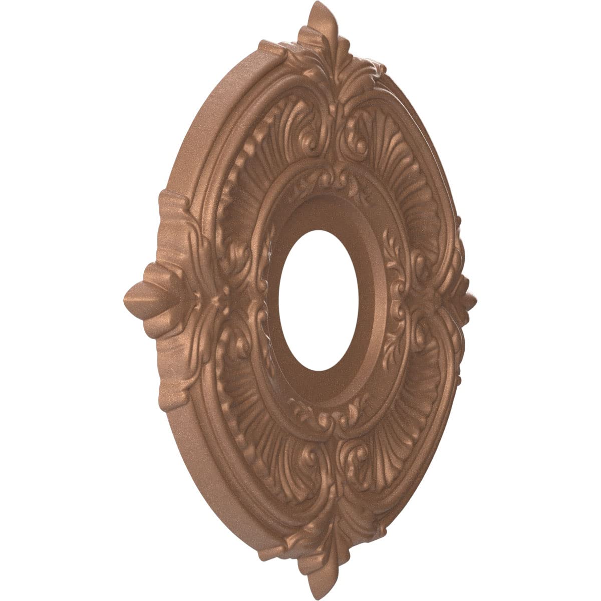 Ekena Millwork 13Od X 3 1/2Id X 3/4P Attica Thermoformed Pvc Ceiling Medallion (Fits Canopies Up To 5), Aged Copper