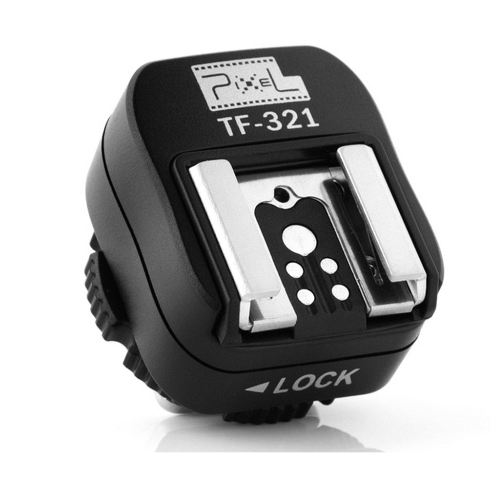Pixel E-Ttl Flash Hot Shoe Adapter With Extra Pc Sync Port For Canon Dslrs And Flashguns