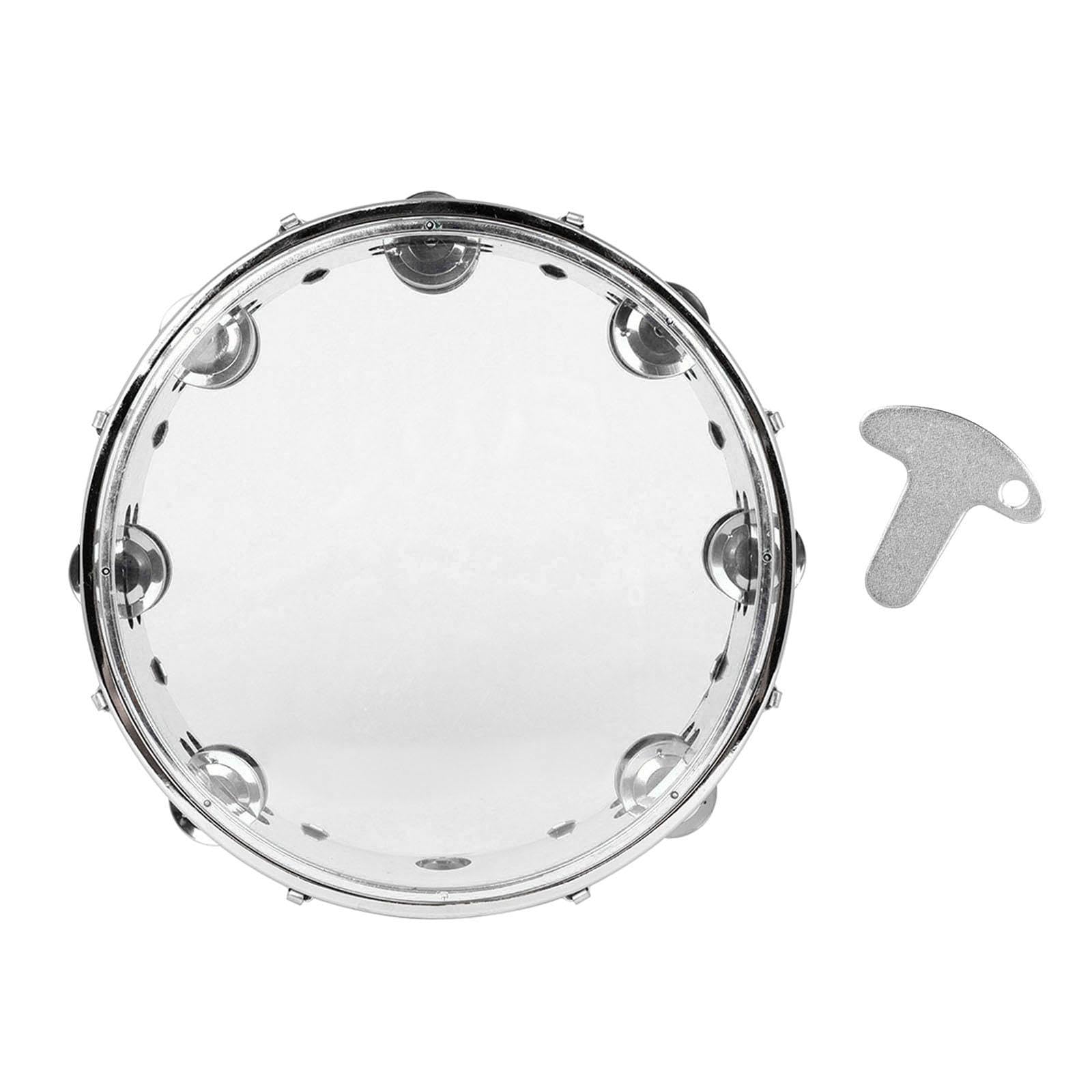 SHOPORA Tambourine 10 inch Pandeiro Bright Crisp Head Drum for Classroom Dance Party transparent |Musical Instruments & Gear | P