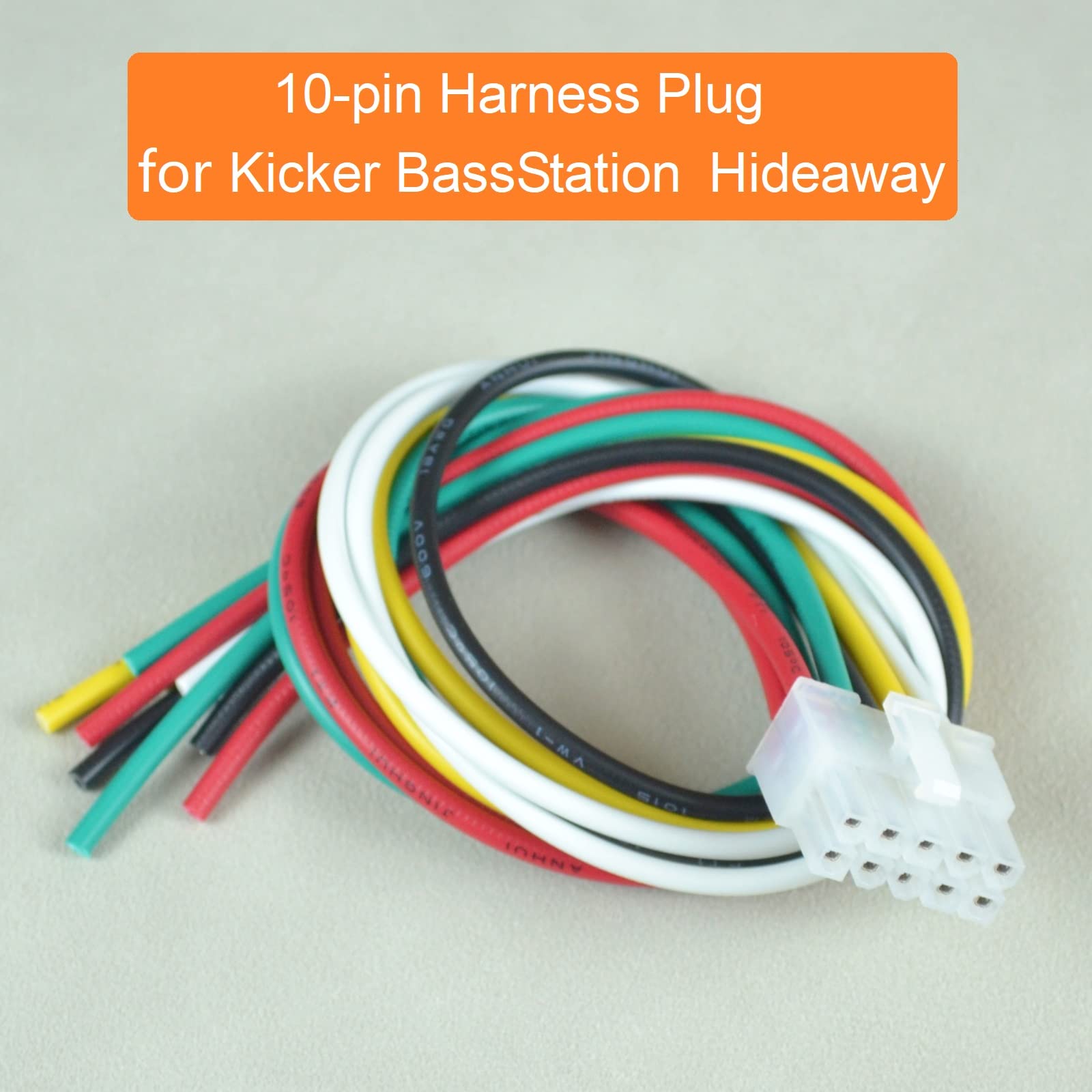 10 Pin Harness Plug Compatible With Kicker Bassstation Hideaway 11Hs8 46Hs10 11Phd12 11Ph12 Hs8 Pt10 Pt250 11Pt8