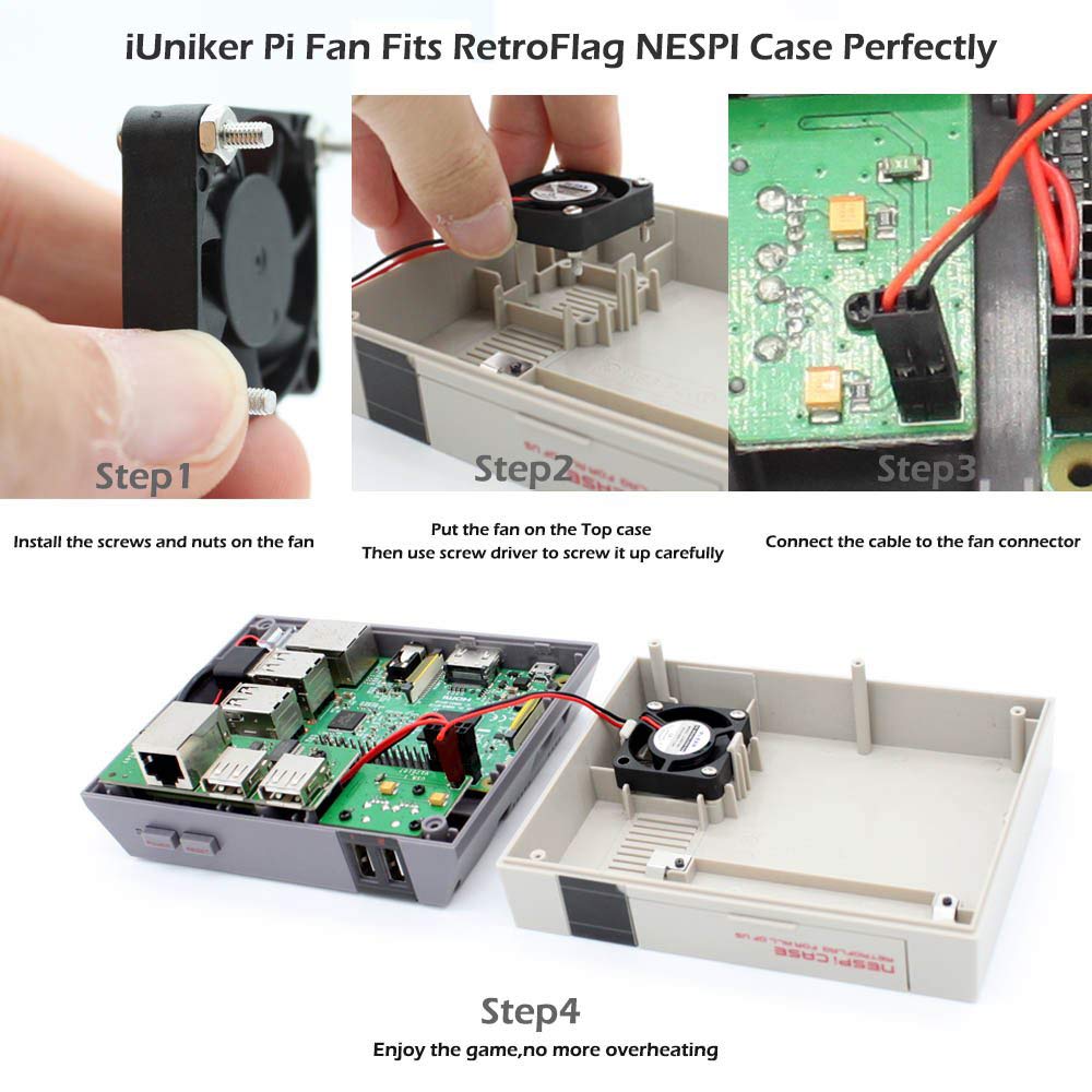 Raspberry Pi Fan   10 Pack Cpu Cooling Heatsink Cooler, Separating One To Two Interface, 3.3V 5V For Pi4, Pi3, Pi2, Pi1