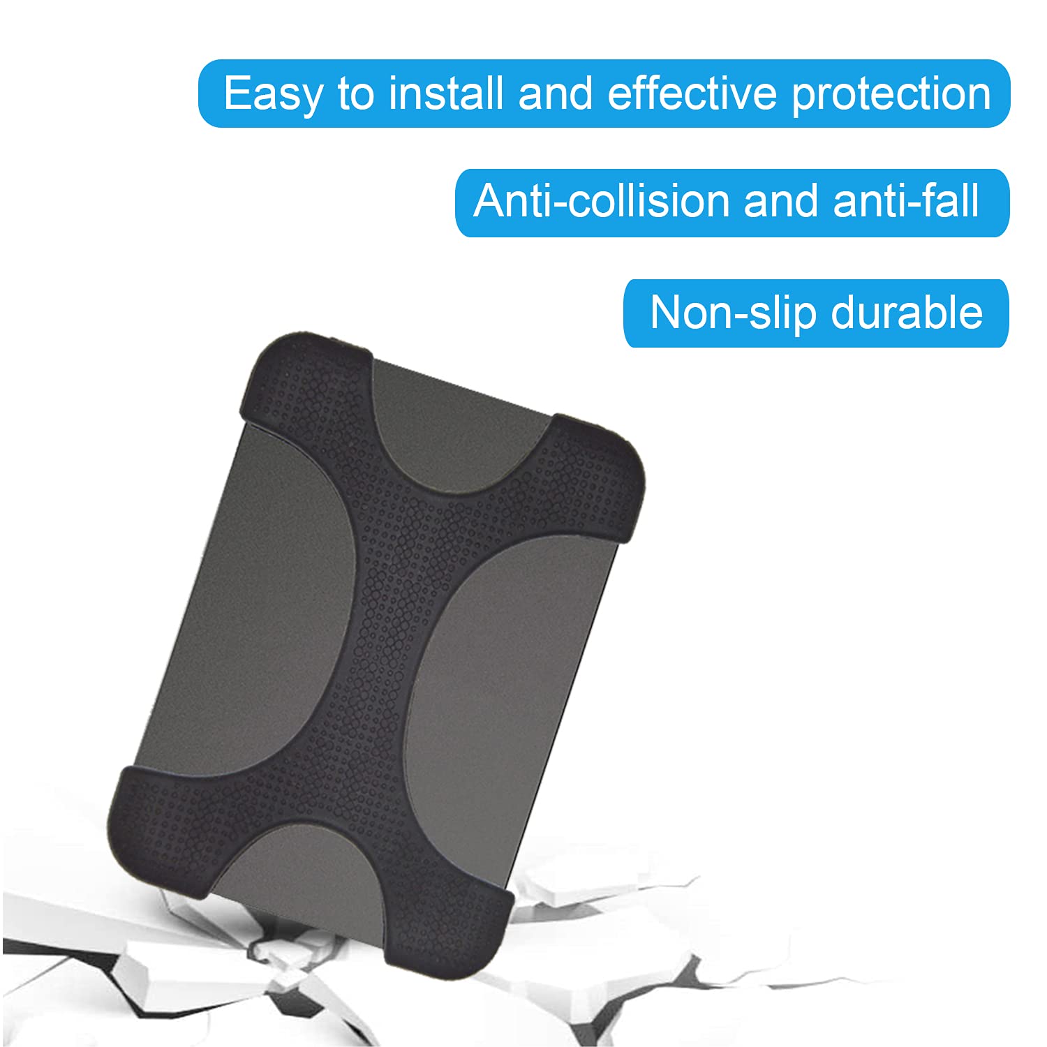 T Sidake 4 Pieces Of 2.5 Inch Silicone Hard Drive Protective Case, Shock Proof And Drop Proof Elasticity To Protect Your Device