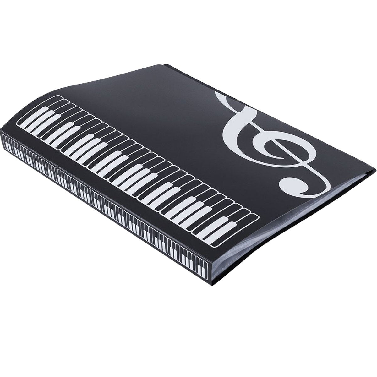 Wogod Music Sheet File Paper Documents Storage Folder Holder Plastic.A4 Size,40 Pockets (Black)