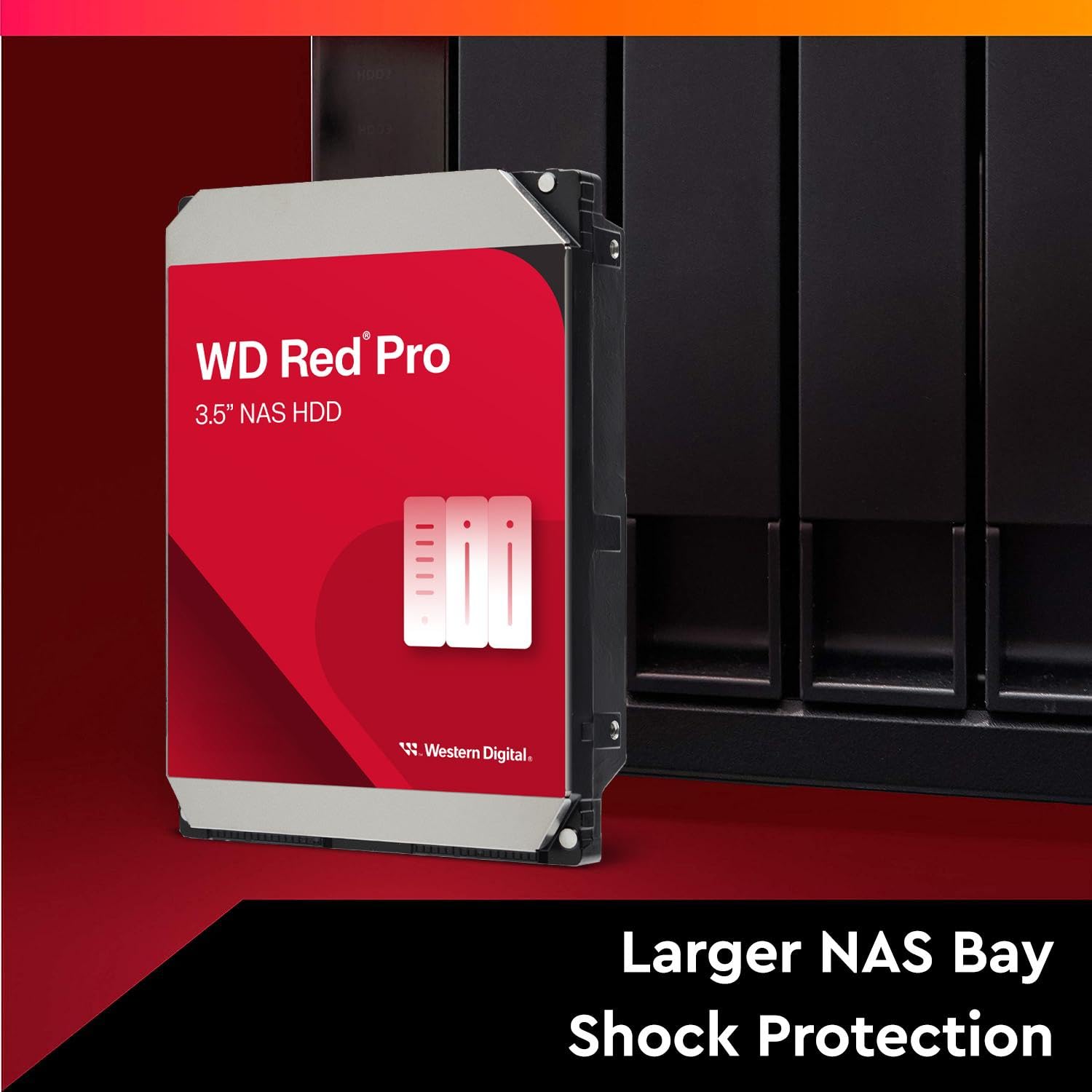 Western Digital 8Tb Wd Red Pro Nas Internal Hard Drive Hdd   7200 Rpm, Sata 6 Gb/S, Cmr, 256 Mb Cache, 3.5''   Wd8003Ffbx