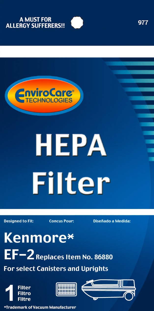 Envirocare Replacement Vacuum Cleaner Hepa Filters Designed To Fit Kenmore Progressive Ef 2 Machines 2 Filters