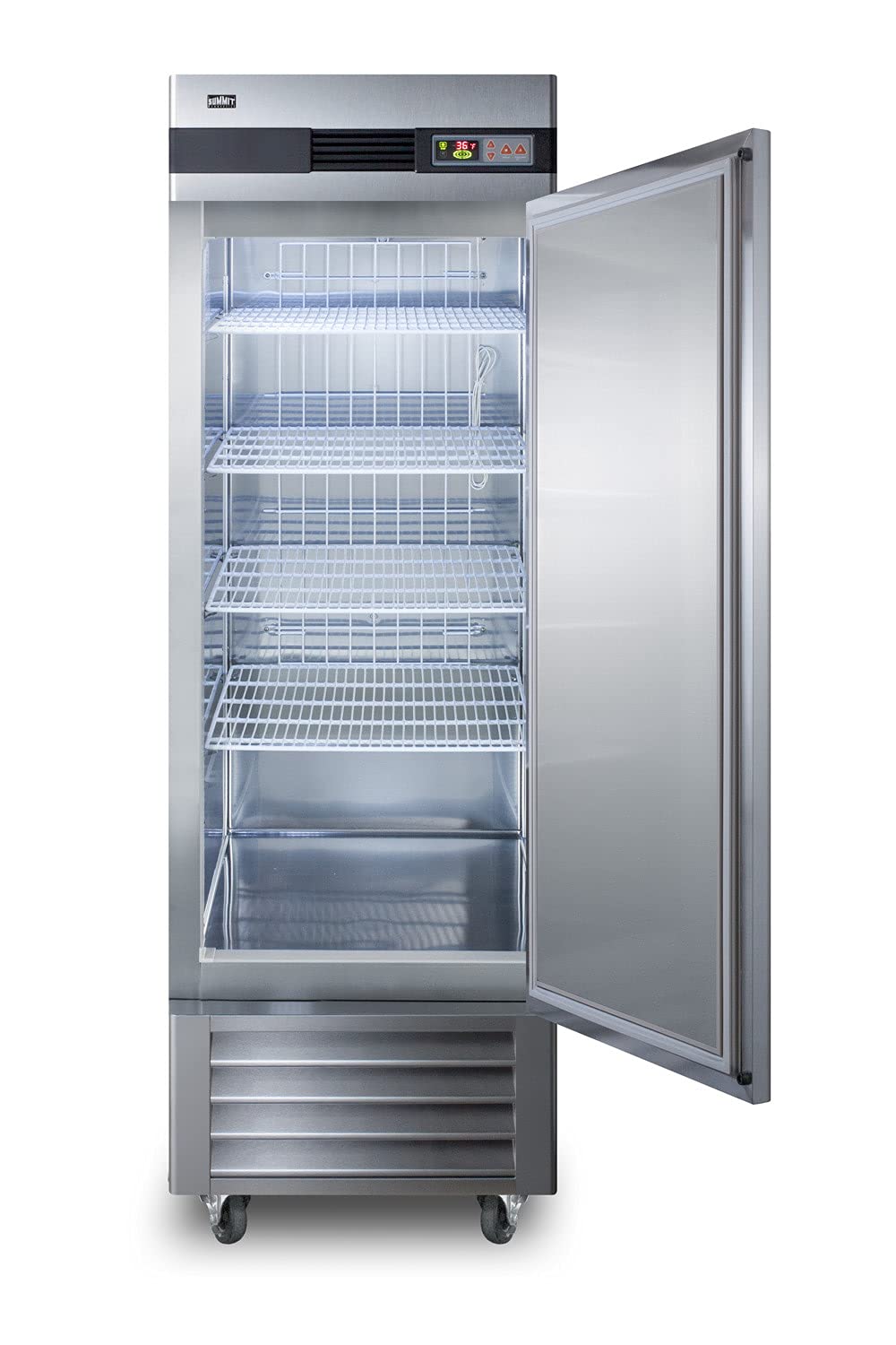 Summit Appliance Scrr232 Commercial Reach-In 23 Cu.Ft. Refrigerator In Complete Stainless Steel With Auto Defrost, Self-Closing