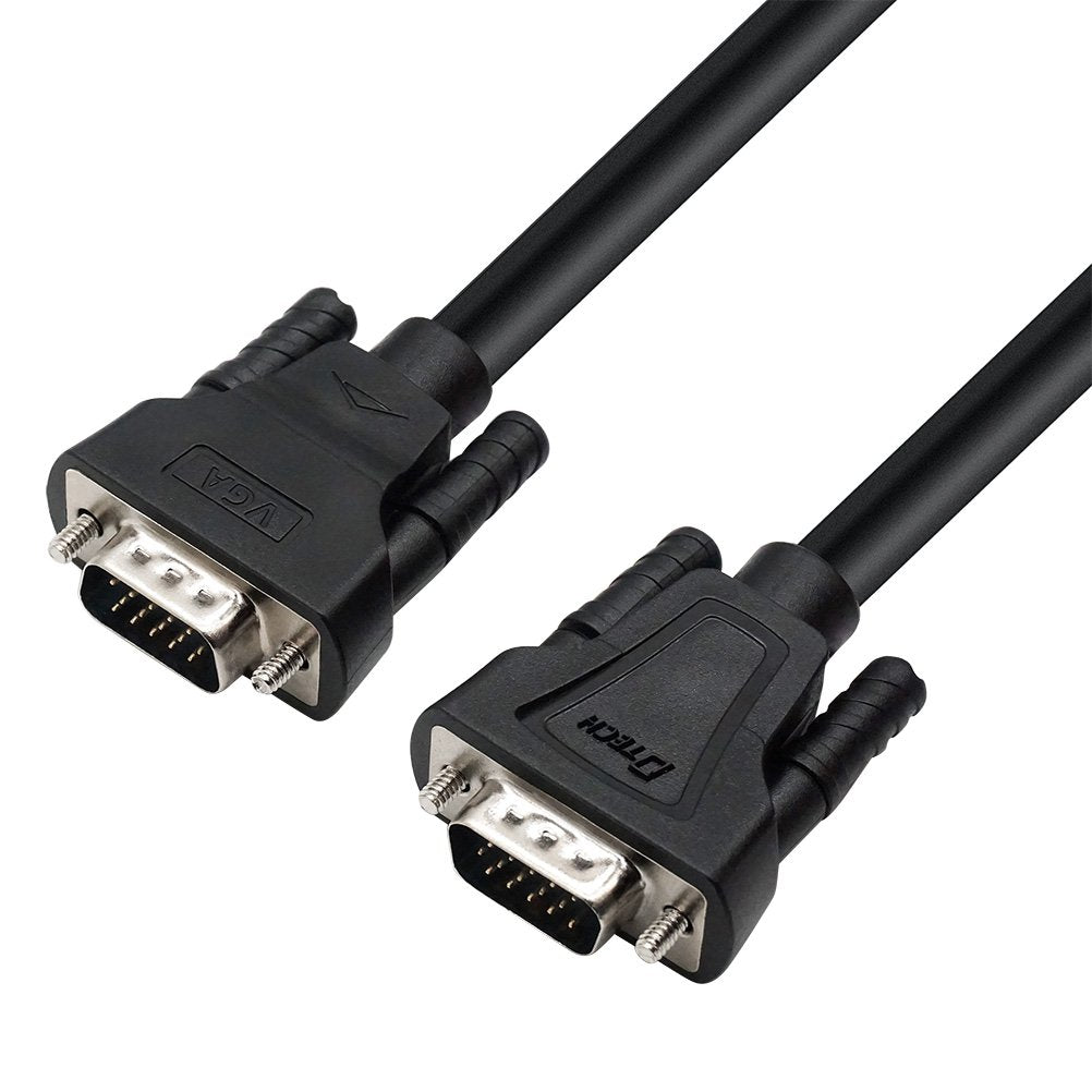 Dtech 15 Feet Svga Vga Computer Monitor Cable Male To Male Cord 1080P High Resolution (5 Meter, Black)
