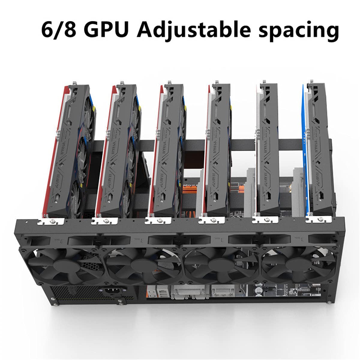 8Gpu Mining Rig Frame, Steel Open Air Miner Mining Computer Frame Rig Case For Crypto Coin Currency Bitcoin Eth Etc Zec Mining Accessories Tools   Frame Only, Fans & Gpu Is Not Included