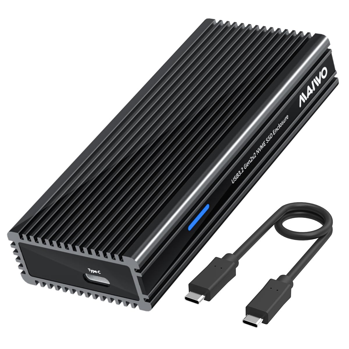 Maiwo 20Gbps M.2 Nvme Ssd Enclosure Usb 3.2 Gen2X2 Type C To Pcie Nvme Adapter Support Thunderbolt 3/4 Usb 4/3.2/3.1/3.0/2.0 4Tb Capacity Aluminum Alloy Case (K1685P3)