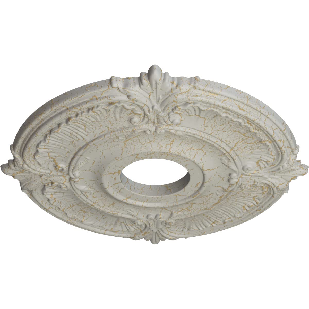 Ekena Millwork Cm18Atpcc Attica Ceiling Medallion, 18''Od X 4''Id X 5/8''P (Fits Canopies Up To 5''), Hand Painted Pot Of Cream