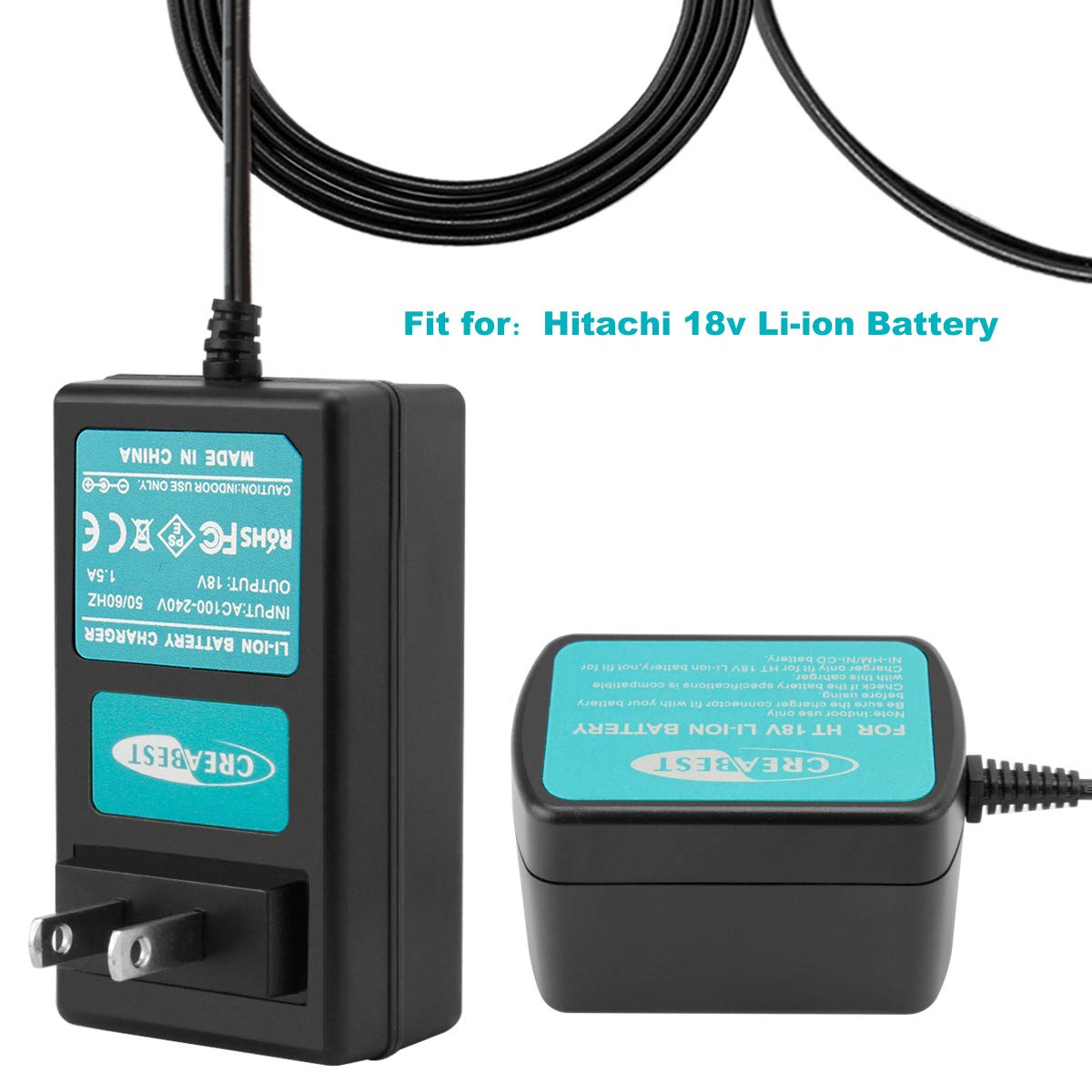 Creabest New Li Ion Battery Charger For Hitachi 18V Bcl1815 Bcl1830 Ebm1830 327730 327731 326240 326241 Lithium Battery