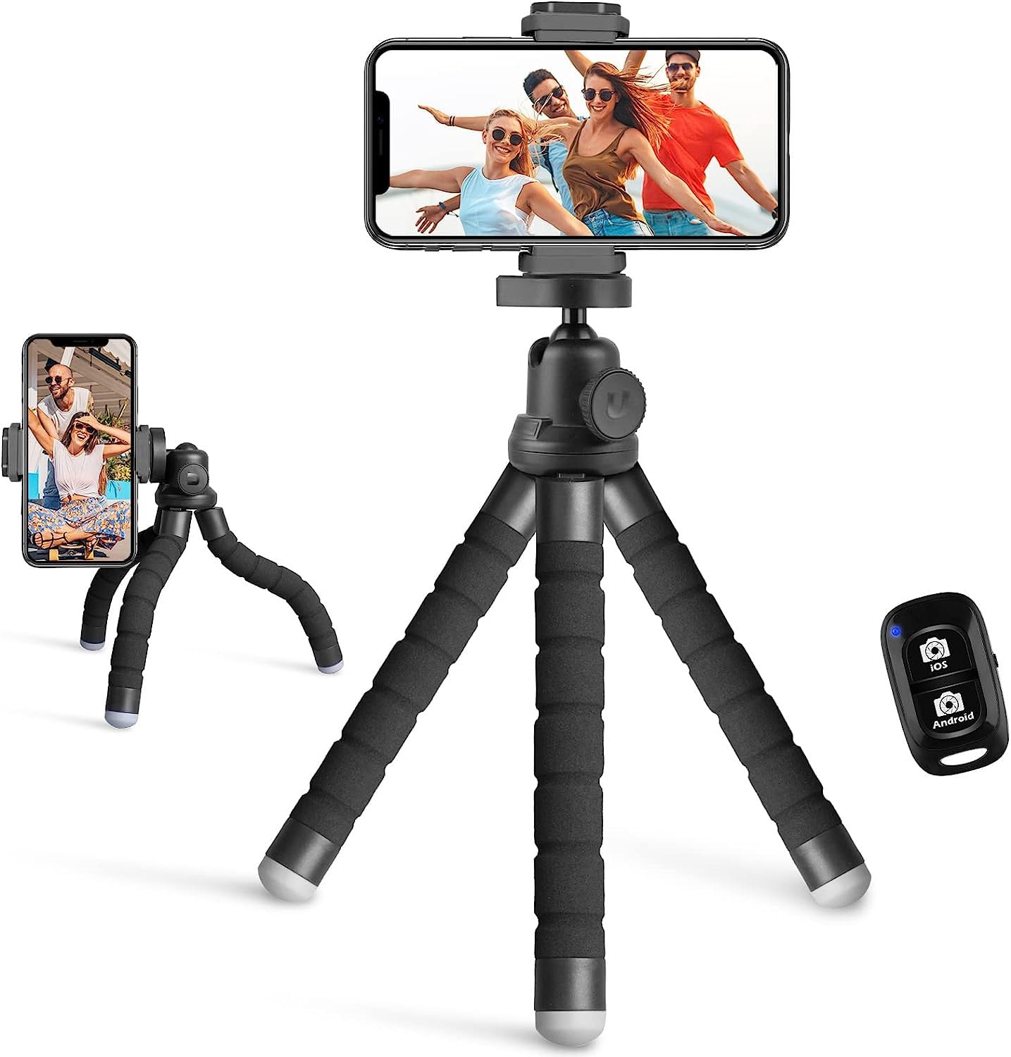 Eicaus Portable And Flexible Phone Tripod Stand For Cellphones, Compact Mini Tripod With Remote For Video Recording, Vlogging An