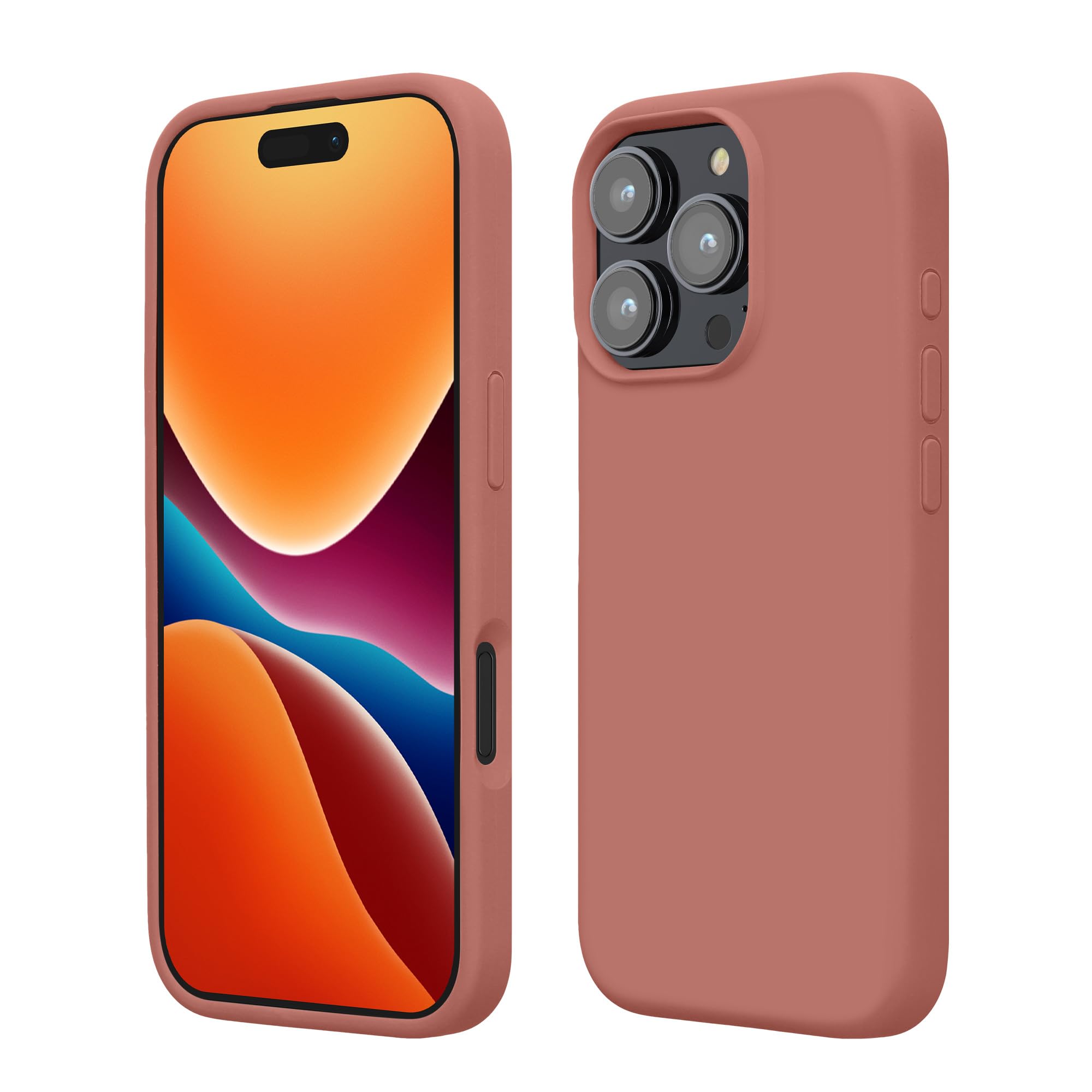 kwmobile Case Compatible with Apple iPhone 16 Pro Max Case - TPU Silicone Phone Cover with Soft Finish - Winter Rose