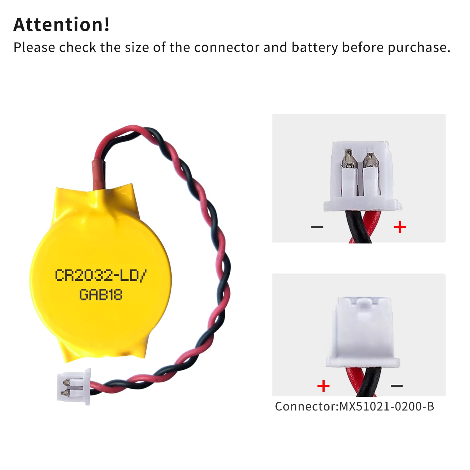 Eemb 10Pack 3V Cr2032 Cmos Battery With Wire Leads And Molex Connector Computer Replacement Battery For Intel Nuc And Asus Rog S