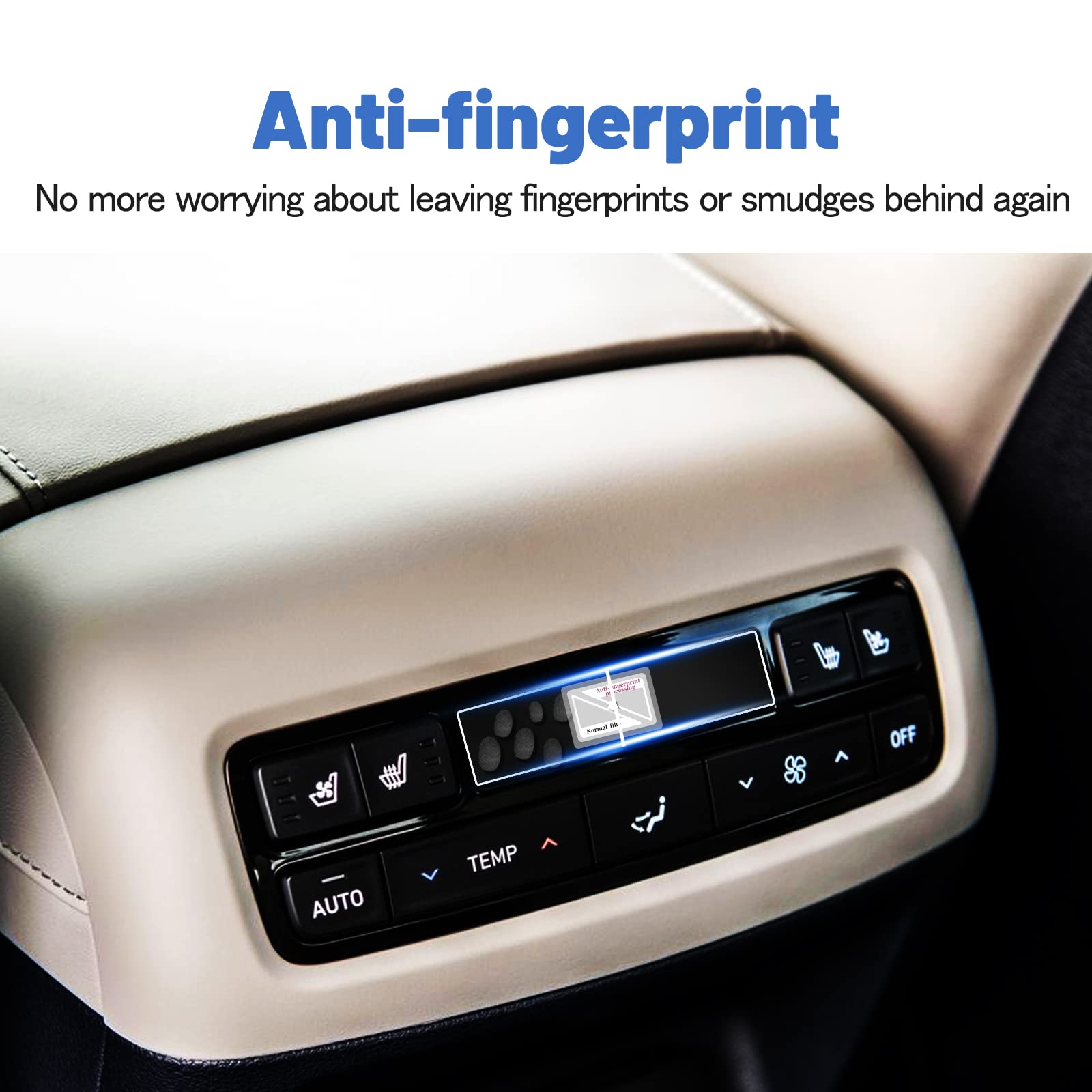 Shaohao For 2024 2025 Hyundai Palisade Screen Protector For 2020 2023 2024 2025 Hyundai Palisade Accessories (Sel/Xrt/Limited/Calligraphy) Rear Ac Panel Screen Air Conditioner Hd Clear Screen Cover