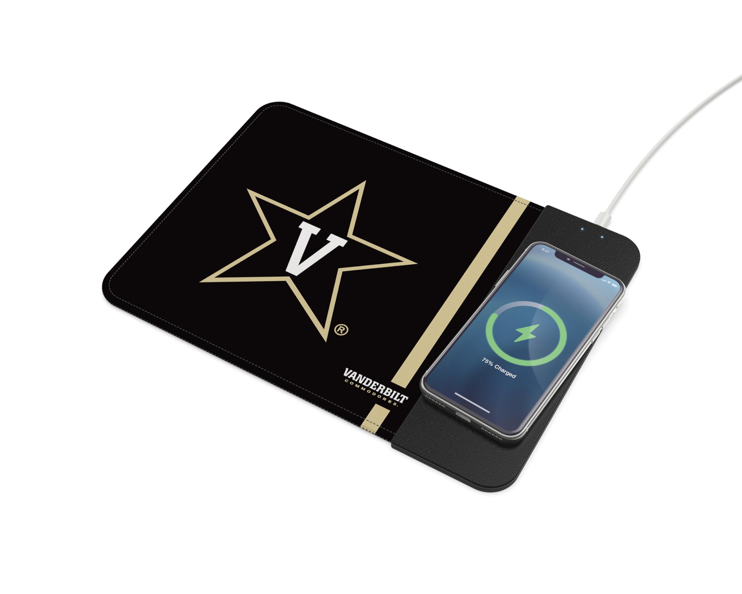 Soar Ncaa Wireless Charging Mouse Pad, Vanderbilt Commodores