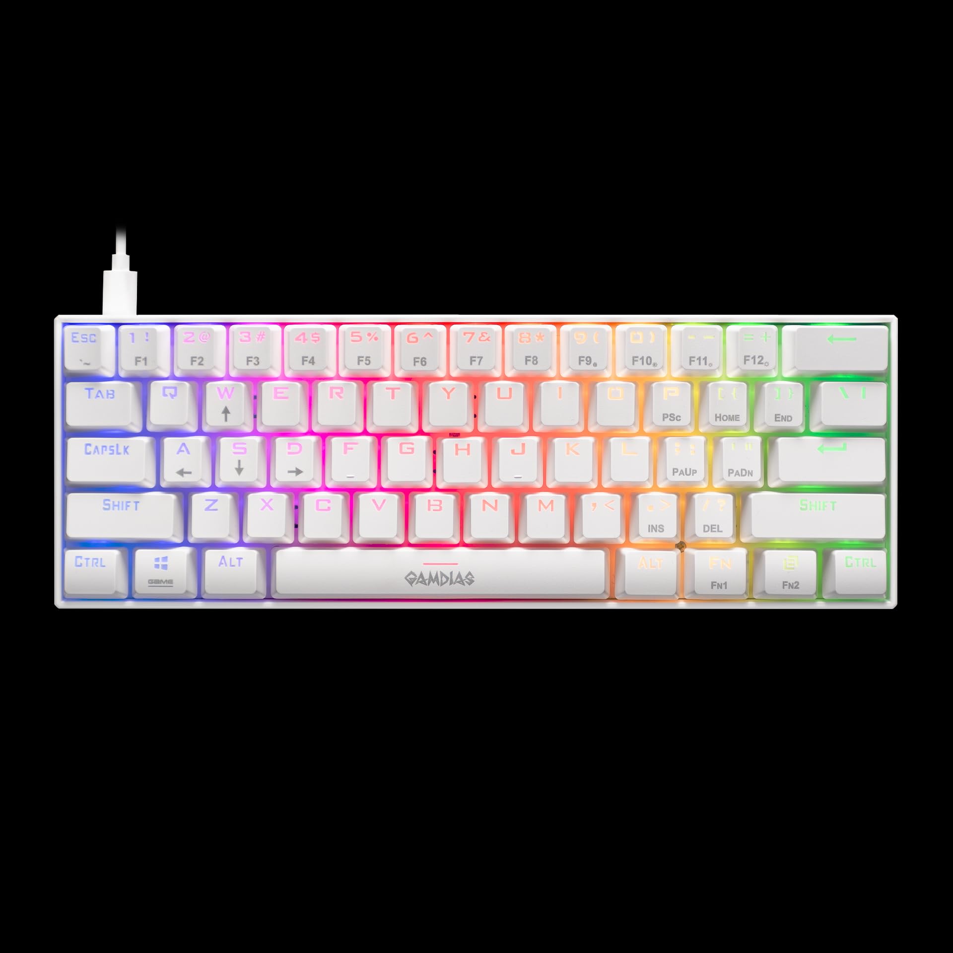 Gamdias   Hermes E3 61 Key Rgb Mechanical Gaming Keyboard   Red Switch   Certified Optical Switches   N Key Rollover And Anti Gh