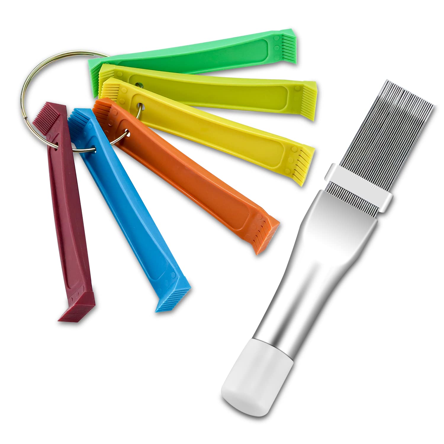 Cenipar 2Pcs Air Conditioner Condenser Fin Comb Set Include Fcr6 Fin Comb And Metal Radiator Fin Comb Compatible With Air Condit