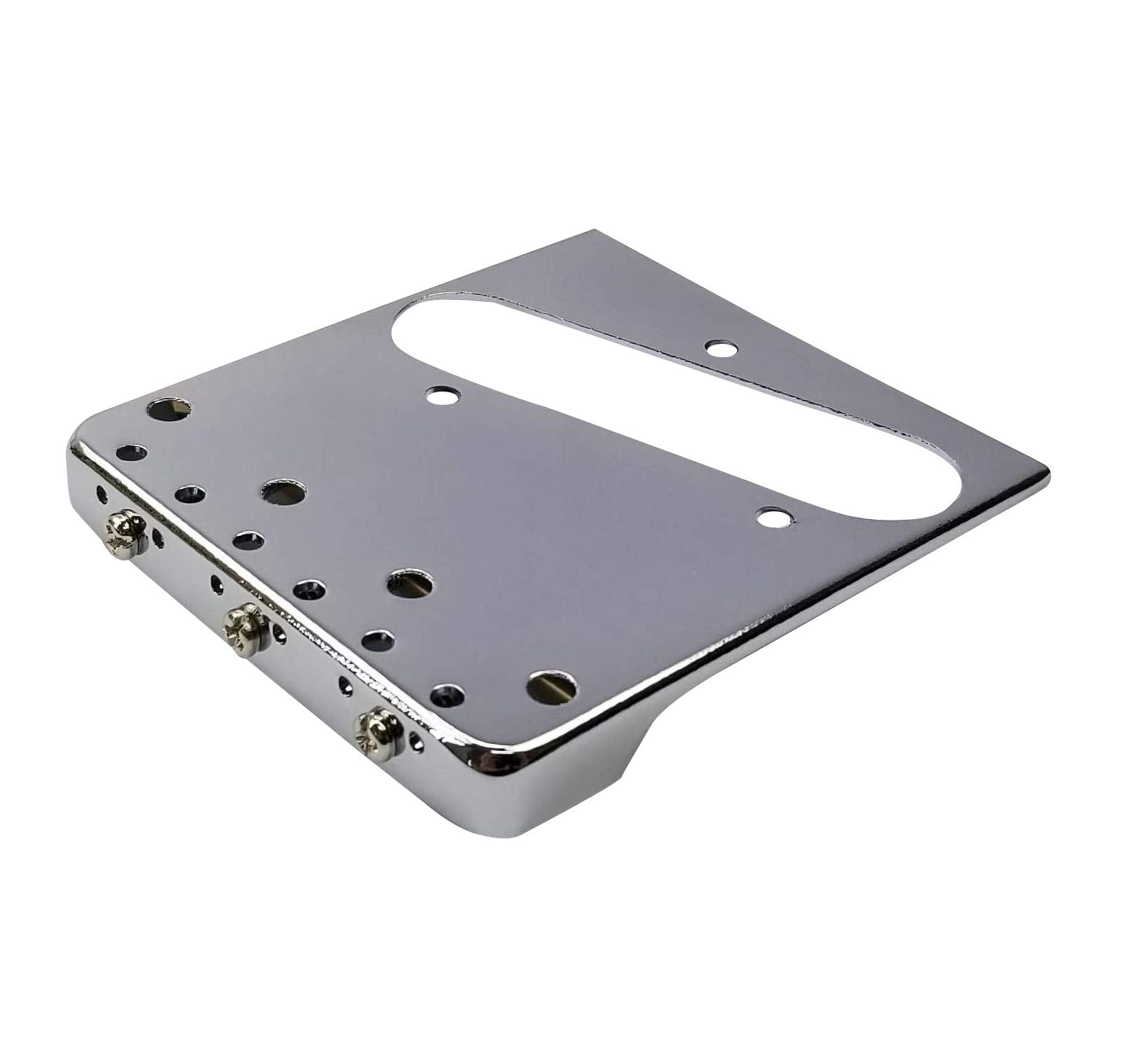 Telecaster Chrome Bridge W/Compensated Brass Saddles & Cut-Down Sides For Fender Tele Guitar