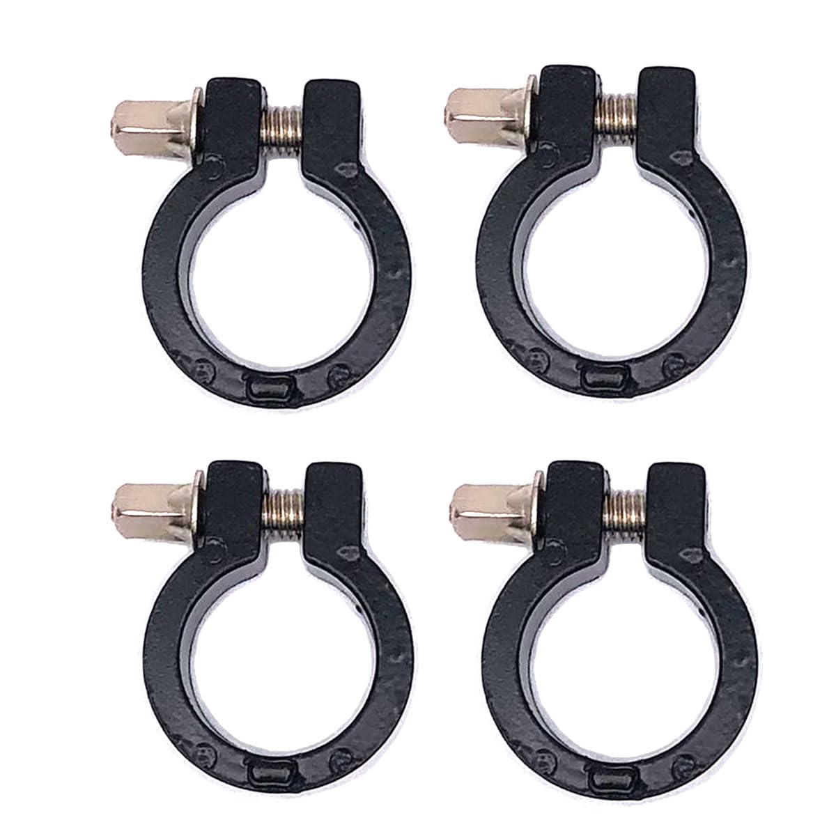 Tuoren 4Pcs Drum Stand Memory Lock 7/8 Inch Diameter Cymbal Stand Memory Lock Hinged Drum Rack Parts Black