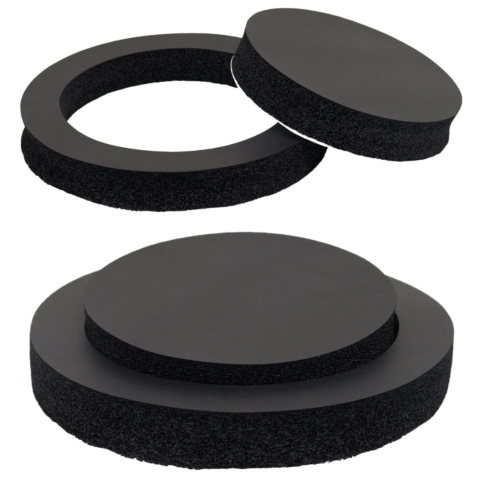 Benliudh Car Door Speaker Fast Rings Foam Bass Blockers, Car Universal Foam Speaker Enhancer System Kit For 6.5'' Speaker 4 Pcs