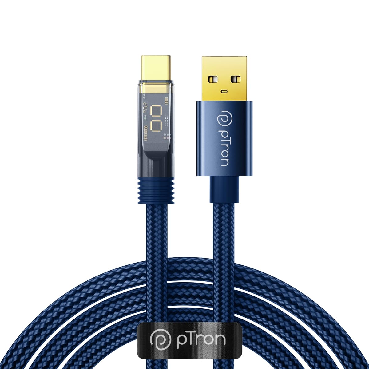 pTron Solero 65W USB to TypeC Super Fast Charging USB Cable Compatible with Samsung,OnePlus,Oppo,Vivo,Xiaomi,Realme & Other Typ