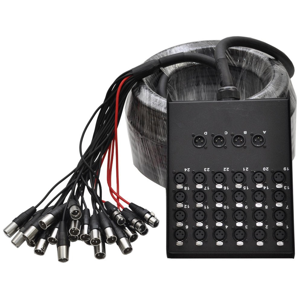 Seismic Audio Sacb-24X4X100 24-Channel Xlr Low Profile Circuit Board Snake Cable, 100-Feet