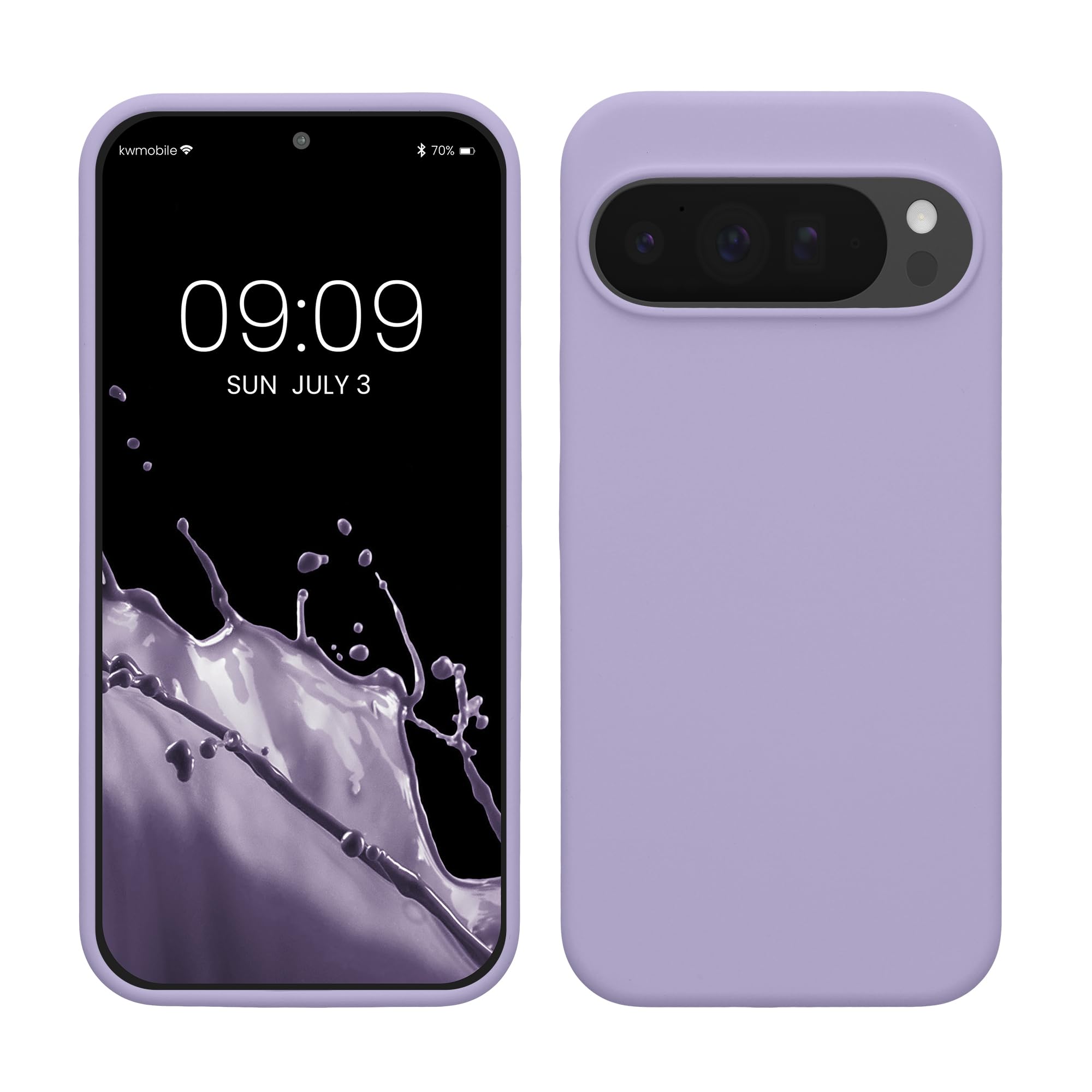 kwmobile Case Compatible with Google Pixel 10 Pro XL Case - TPU Silicone Phone Cover with Soft Finish - Lavender