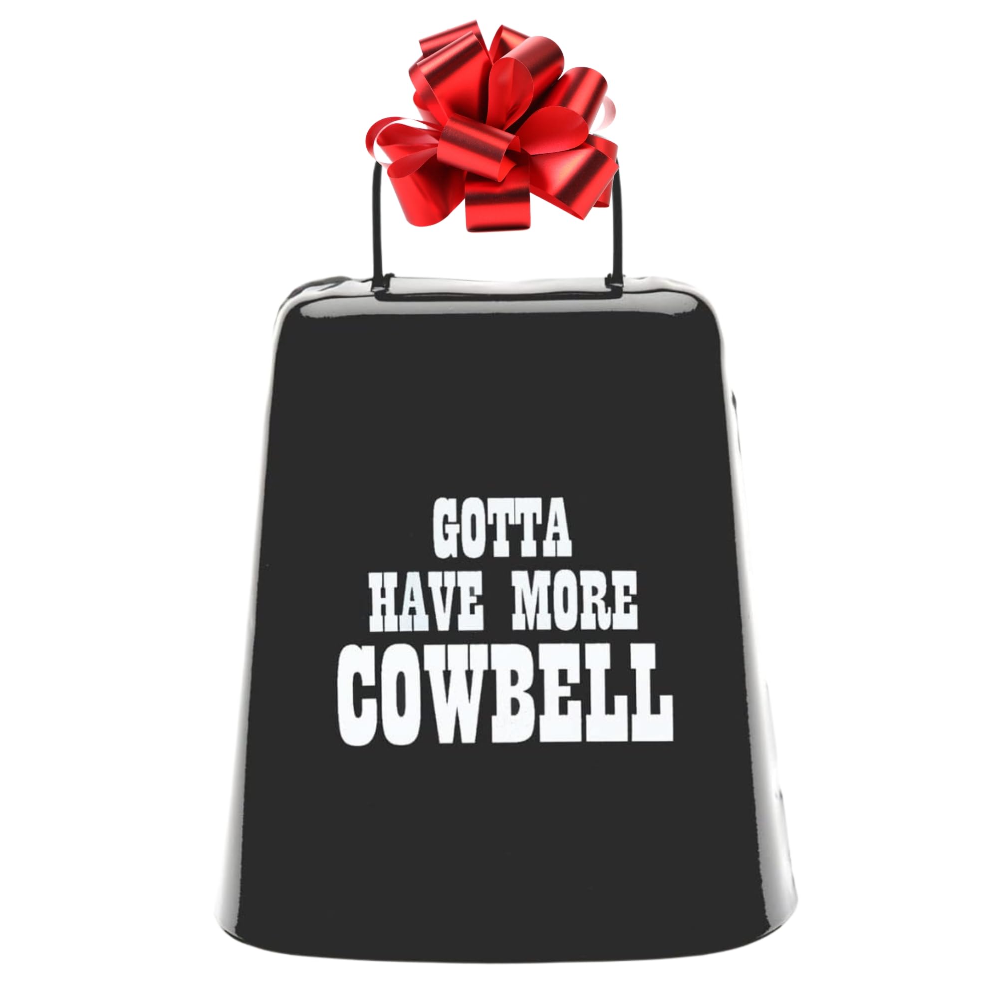 Bevin Bells Gotta Have More Cowbell (Medium) | Kentucky Cow Bell w/Black Color | Made from Steel | Loud Noise Makers w/Handle | 