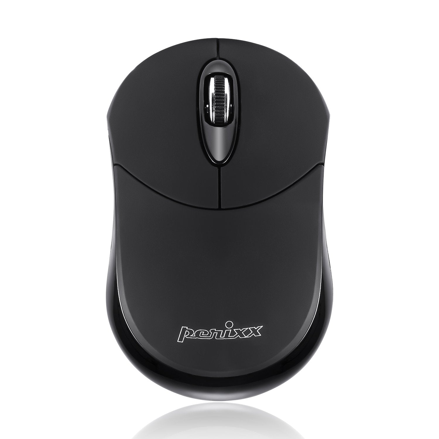 Perixx Perimice 802B Wireless Bluetooth Mouse   Portable Design For Windows, Ios, And Android Tablet   Black Rubber Black