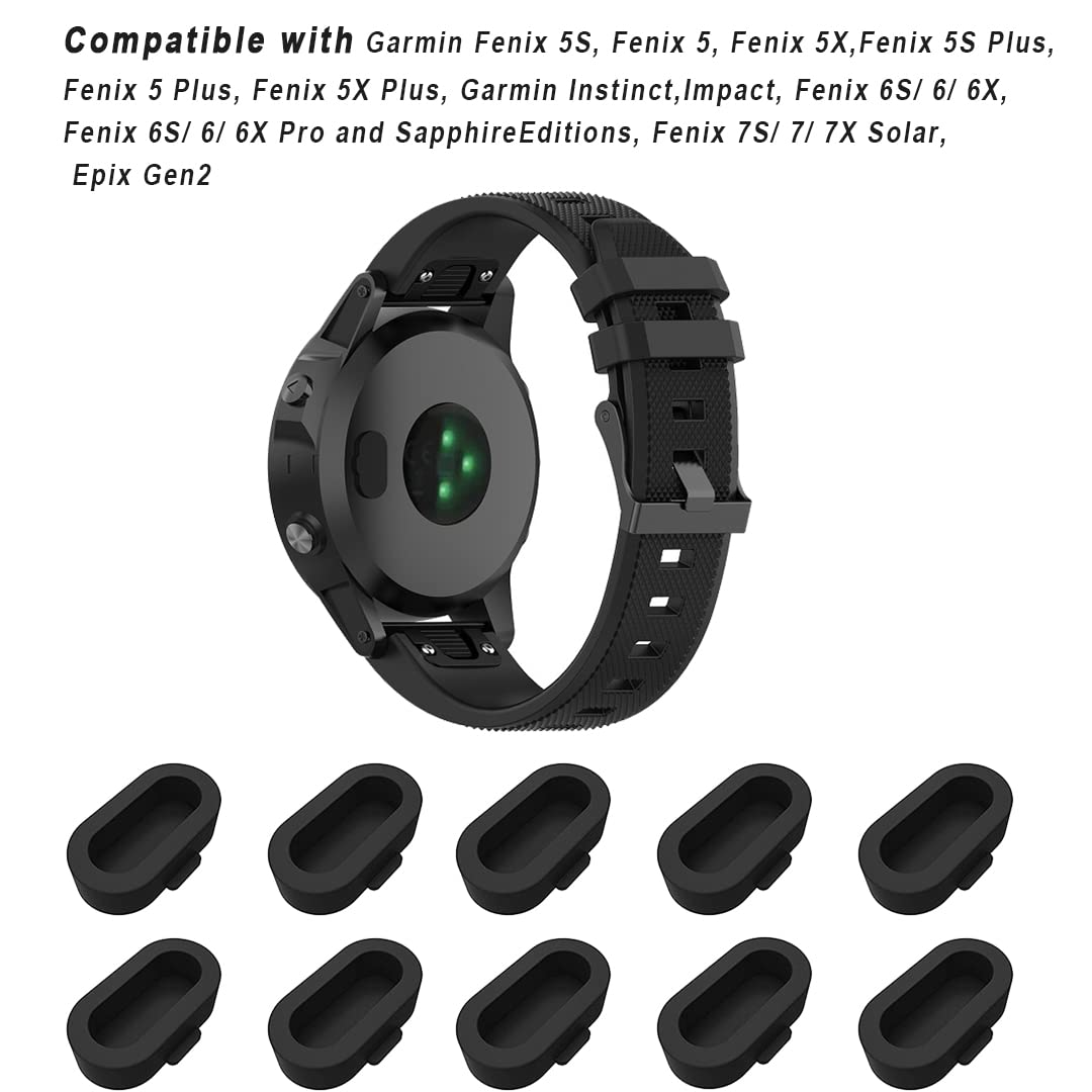 20 Pcs Charger Port Protector For Fenix 7/7S/7X 5/5S/5X Plus/6S 6 6X, Silicone Dust Plug Anti Dust Plugs Compatible For Garmin V