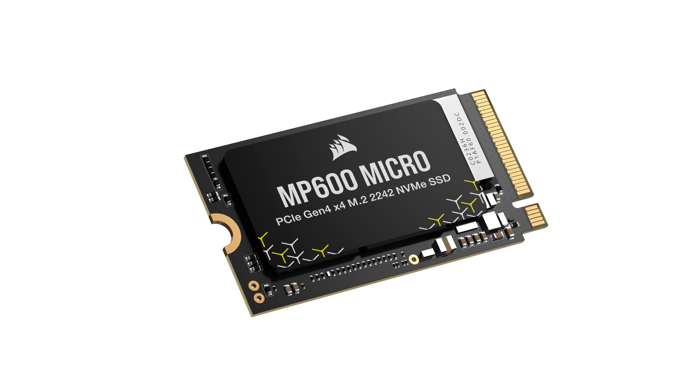 Corsair MP600 Micro 1TB M.2 NVMe PCIe x4 Gen4 2 SSD  M.2 2242  Up to 5,100MB/sec Sequential Read  HighDensity 3D TLC NAND  