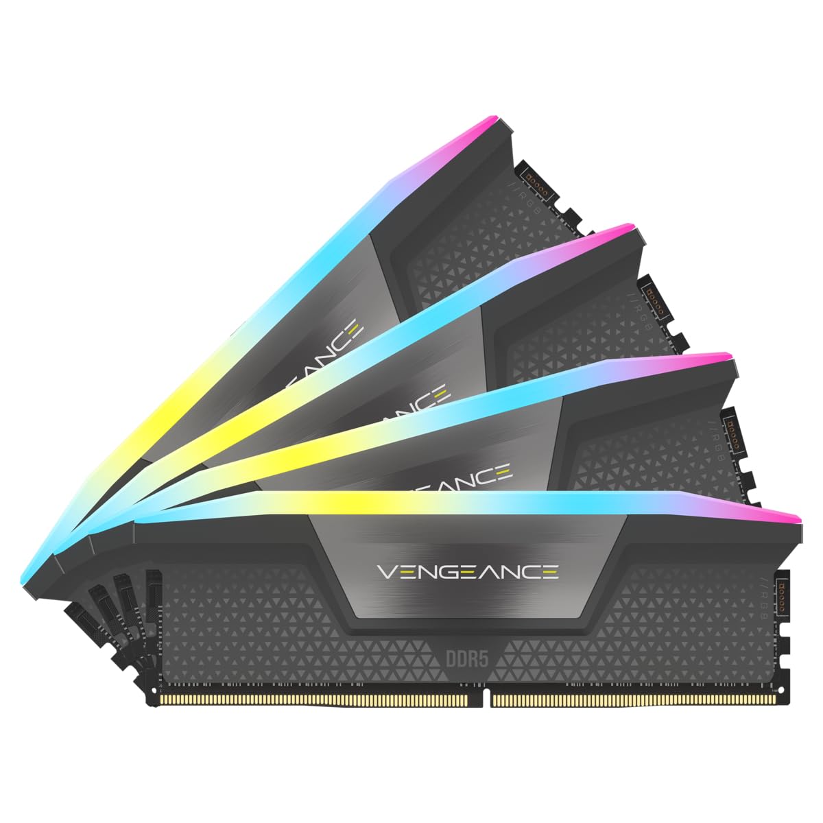 Corsair Vengeance Rgb Ddr5 Ram 64Gb (4X16Gb) 5600Mhz Cl36 Amd Expo Icue Compatible Computer Memory - Gray (Cmh64Gx5M4B5600Z36)