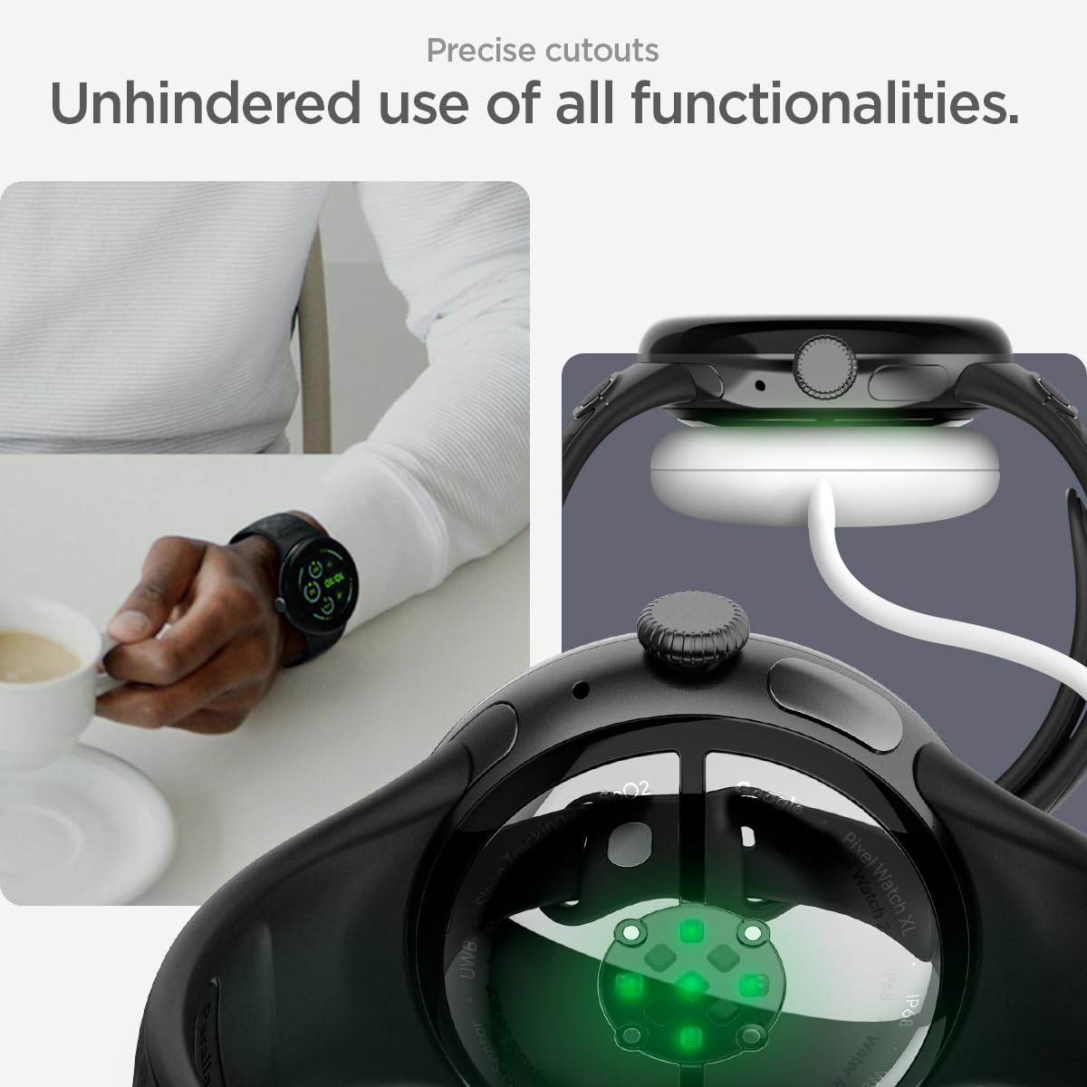 Spigen Parallax Designed For Google Pixel Watch 4/3 45Mm Band - Matte Black