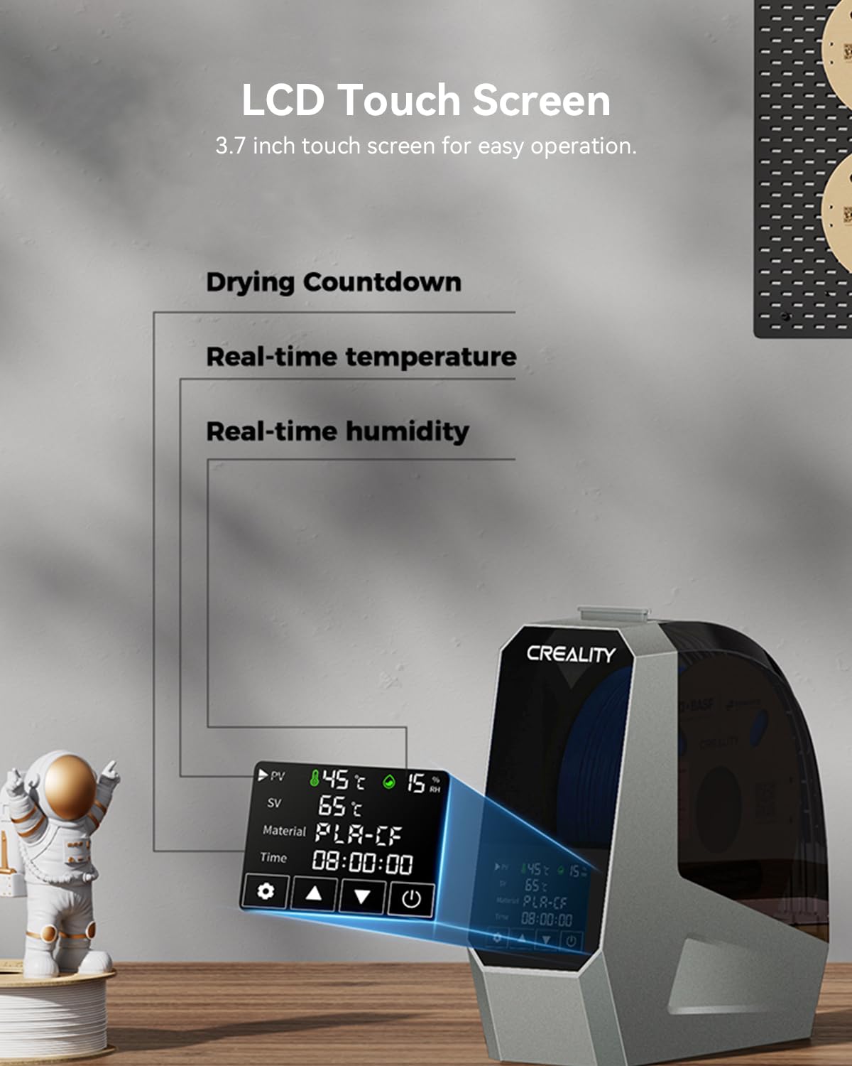 Creality Official Space Pi Filament Dryer, 360 Hot Air Heating 3D Printer Filament Dryer Box With Fan, Upgraded Filament Dehydra