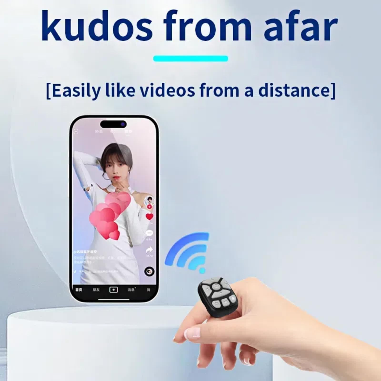 Suinrlik Tiktok Scrolling Ring, Remote Control For Tiktok,Wireless Bluetooth Remote Control Ring For Iphone/Android, Camera For
