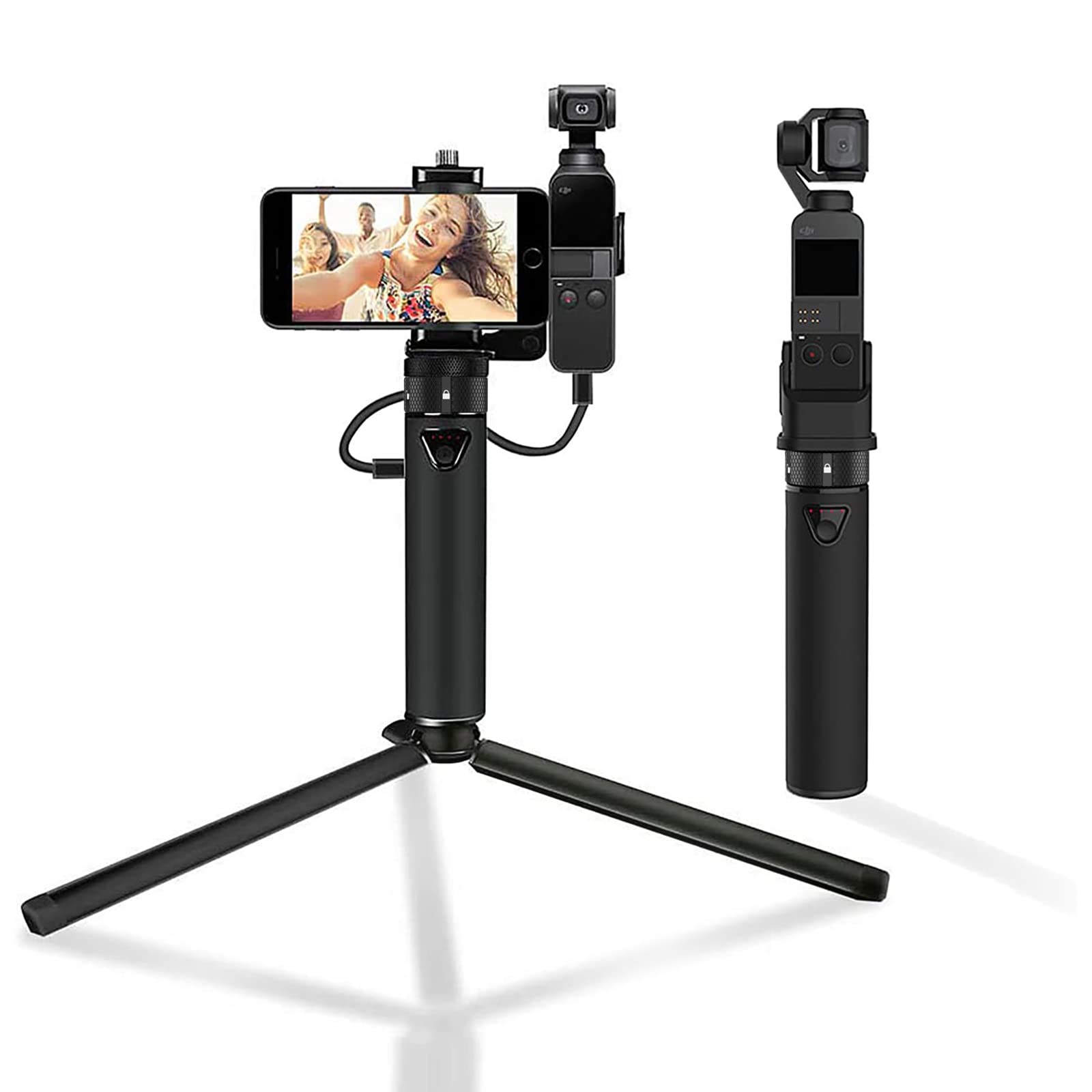 Smatree Portable Osmo Pocket 2 PowerStick(PowerBank) Compatible for DJI Osmo Pocket 2/ Pocket 1, Handheld Smartphone Holder Moun