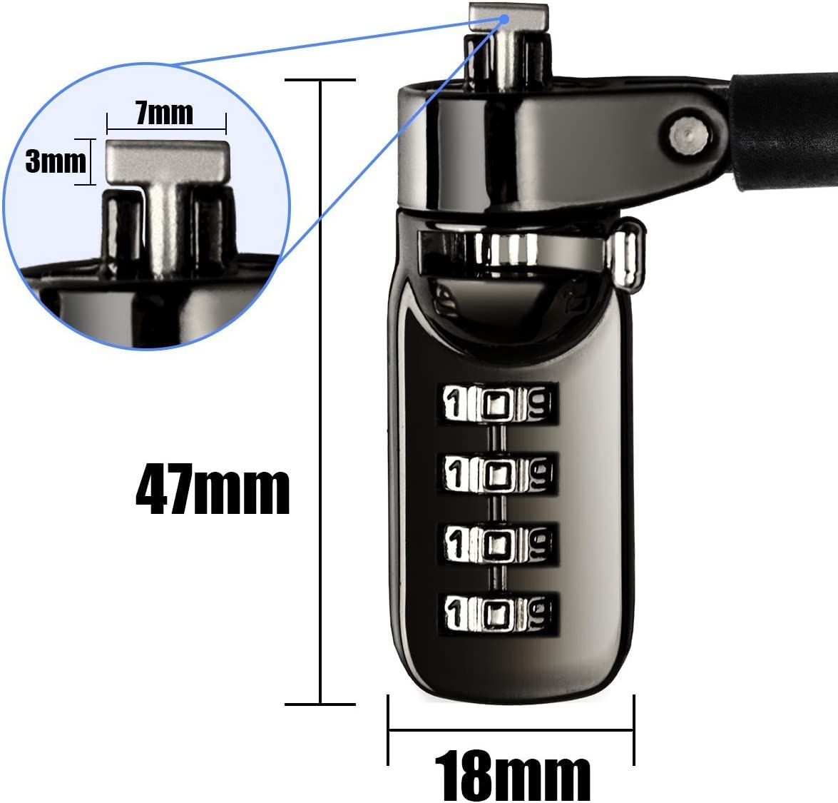 I3C Laptop Cable Lock, 4 Digital Combination Lock, Security Computer Cable Lock, Anti Theft Combination Lock For Ipad Tablet Lap
