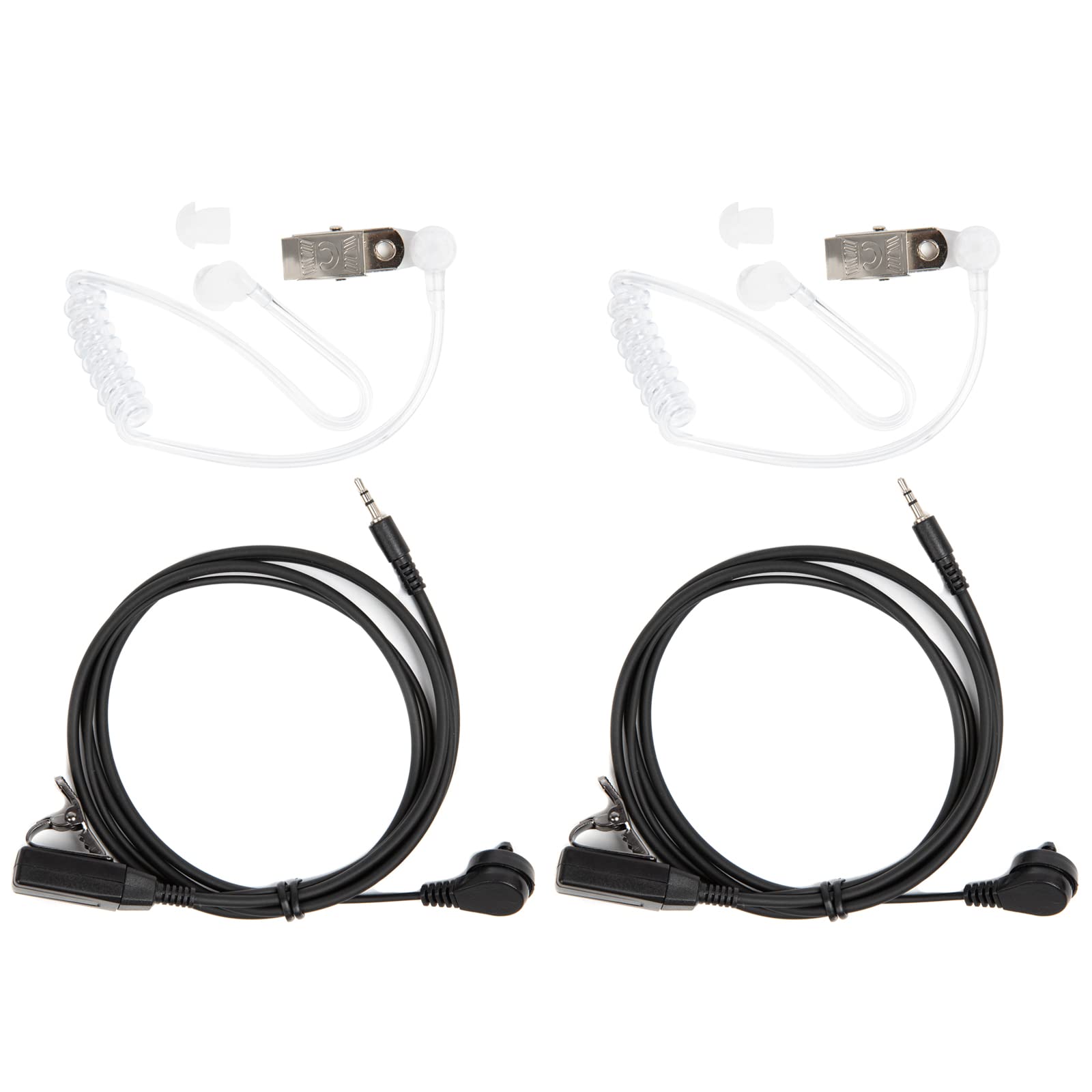 Walkie Talkie Headset For Cobra 1 Pin Acoustic Tube Earpiece With Mic Headsets With Ptt Compatible With Cobra Talkabout Cxt195 Cx112 Acxt1035R Acxt145 Acxt545 Px655 Rx385 Rx685 Two Way Radio(2 Pack)