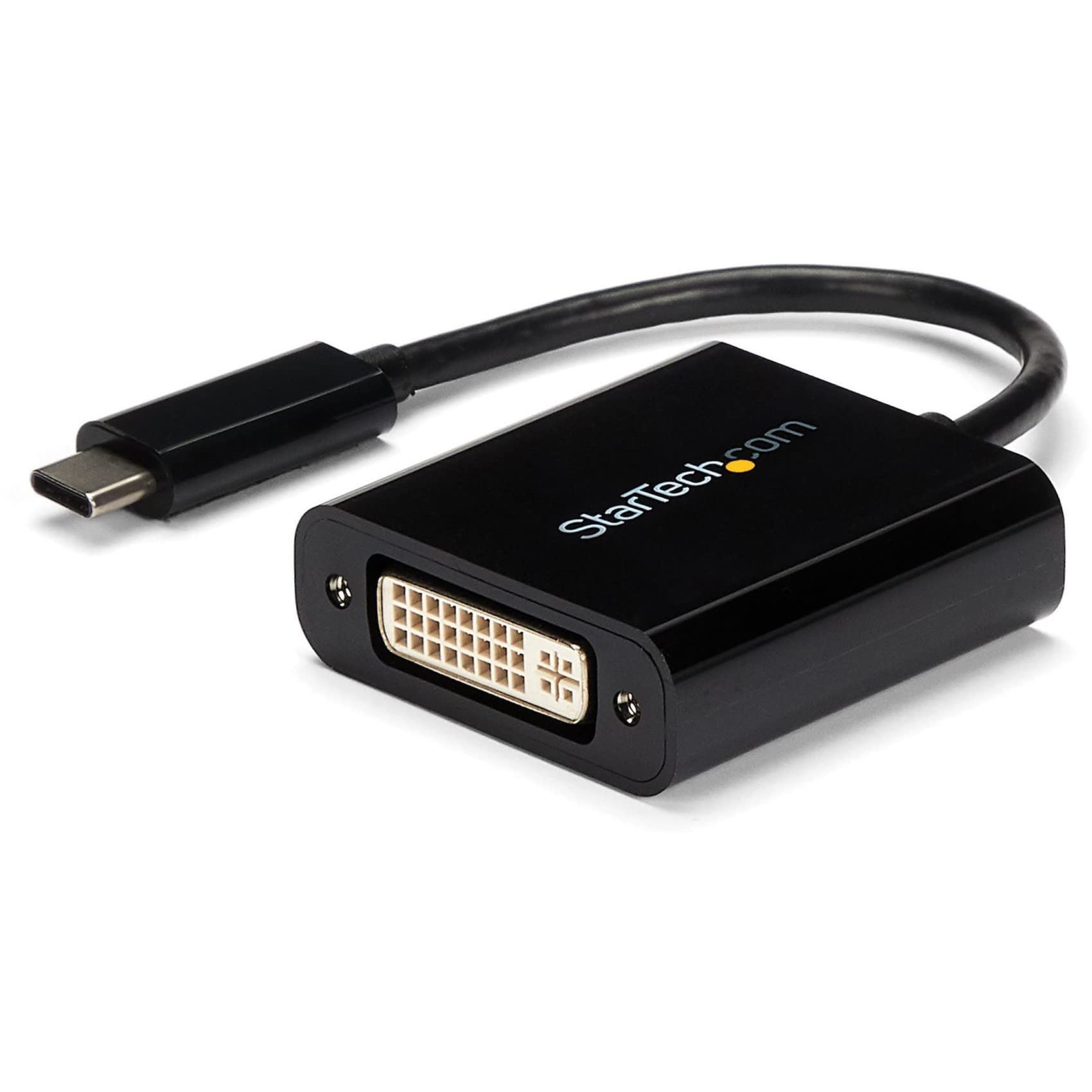 StarTech.com USB C to DVI Adapter - Black - 1920x1200 - USB Type C Video Converter for Your DVI D Display/Monitor/Projector - Up