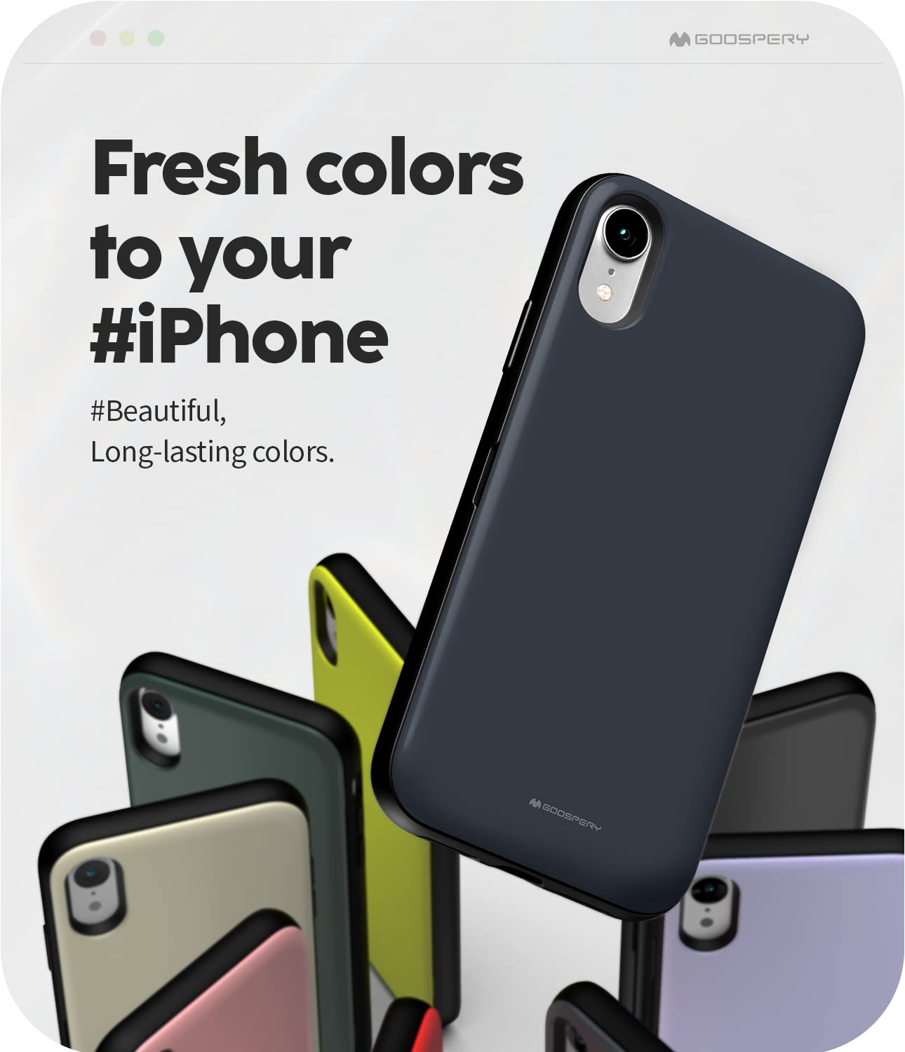 Goospery Iphone Xr Wallet Case With Card Holder, Protective Dual Layer Bumper Phone Case   Navy