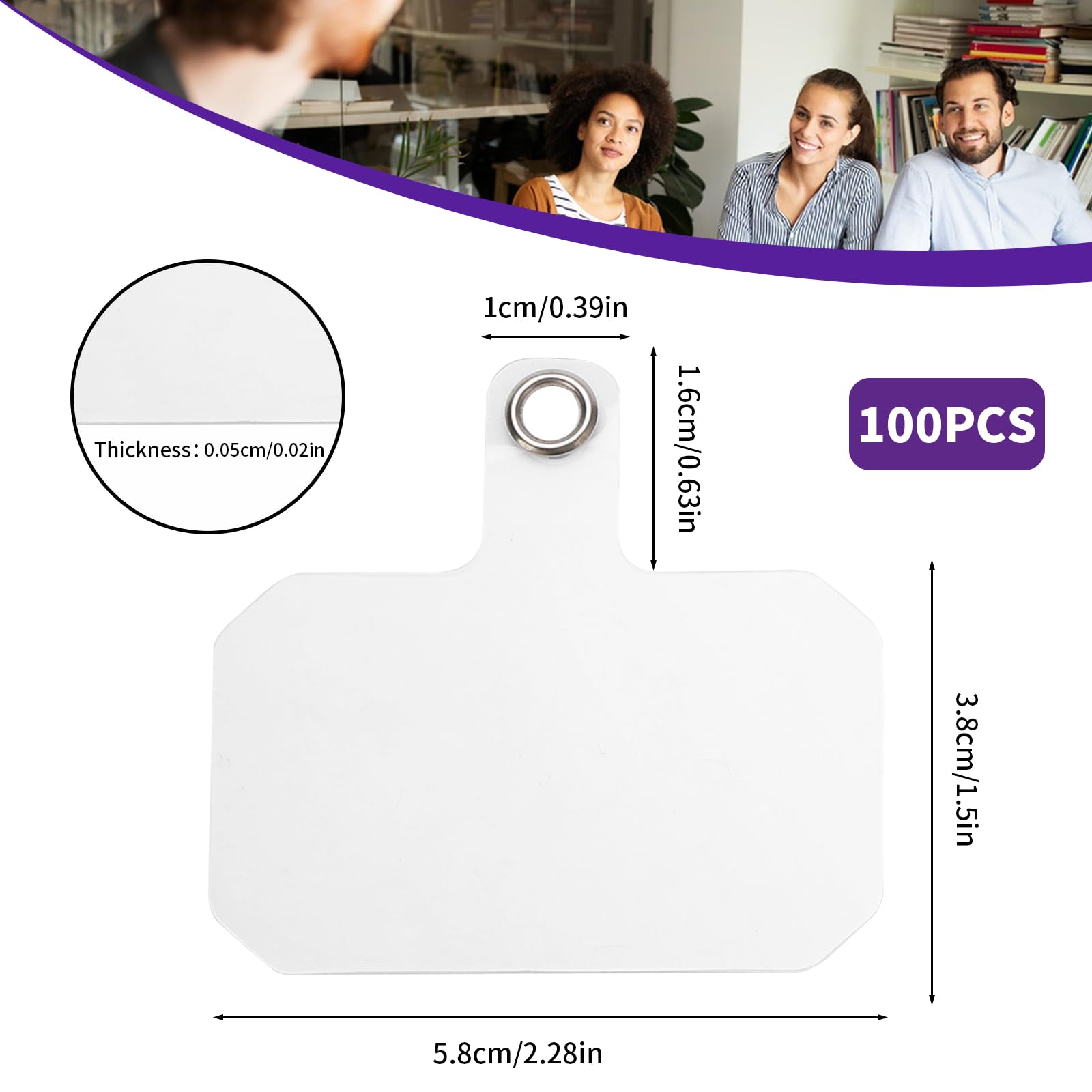 Wayasdcu 100 Pcs Phone Lanyard Tab Cell Tether Tabs For Cell Phone Universal Phone Tether Patches Tpu Replacement Patches Non Ad