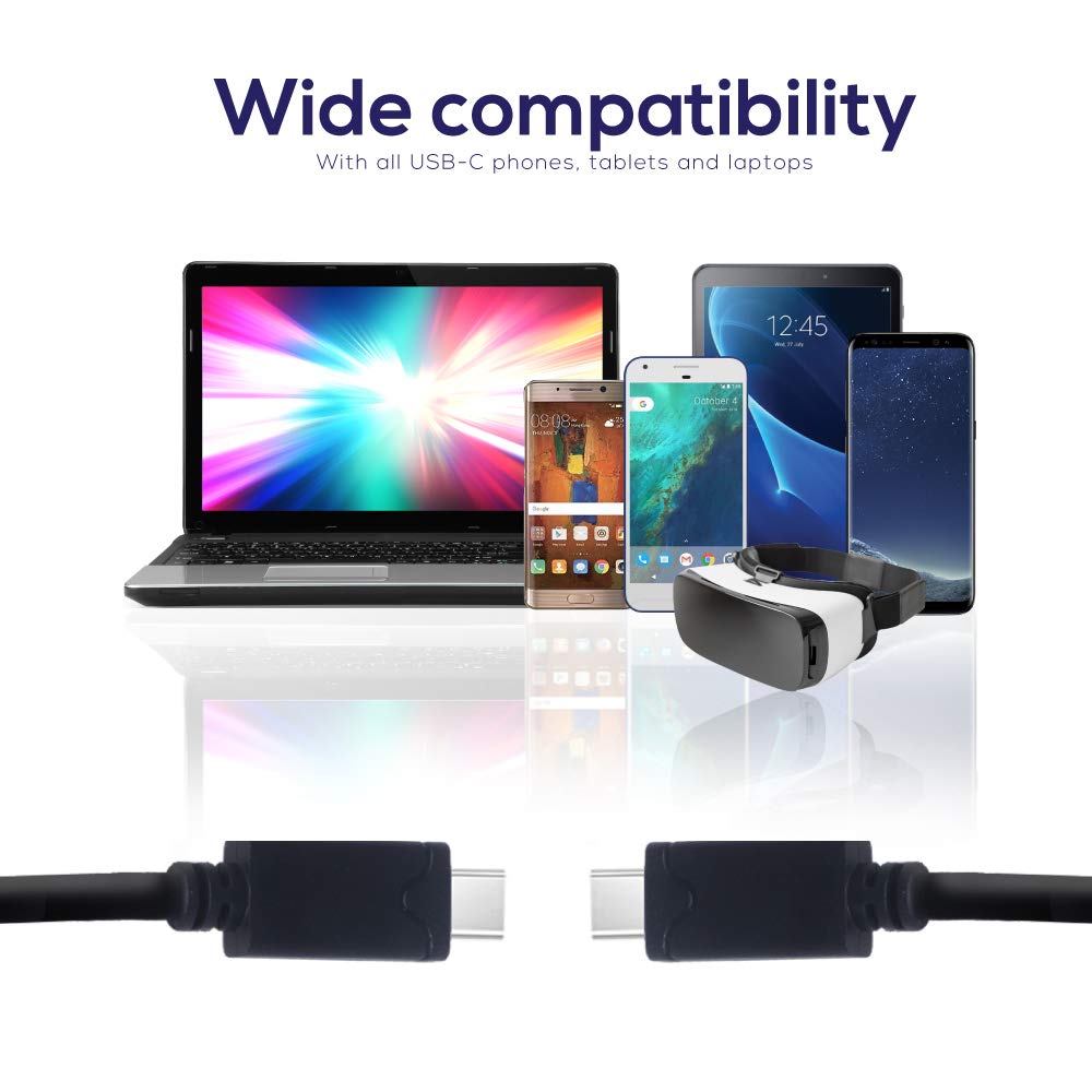 Vebner 20Ft Usb C To Usb C Cable   Extra Long Usb Type C   Compatible With Samsung, Ipad Pro, Android Devices, Camera Tethering And More (Black)