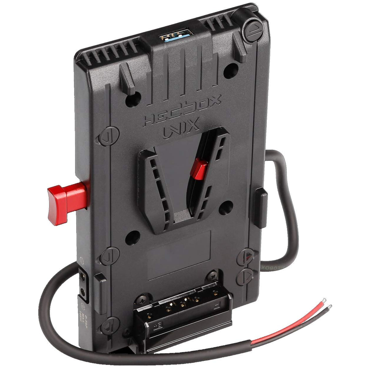 Hedbox Unix 12V V Mount Battery Adapter Power Plate, With 3X D Tap 14.4V/10A And Usb 5V/2.1A, 15''/40Cm Regulated 12V/50W Power