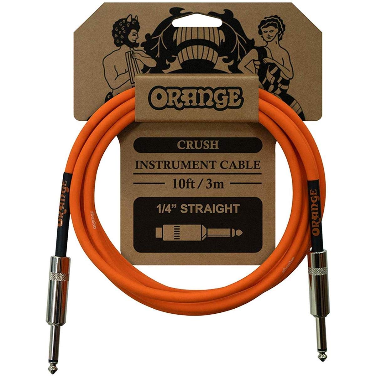 Orange Crush 10' Instrument Cable With Straight To Straight Connector, Orange