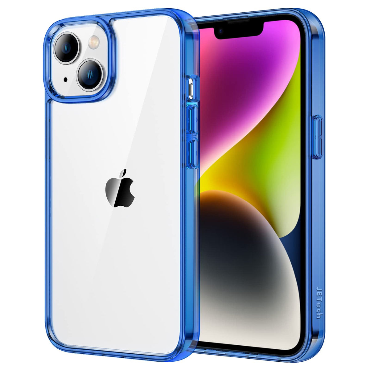 Jetech Case For Iphone 14 61 Inch, Shockproof Phone Bumper Cover, Anti Scratch Clear Back (Blue)